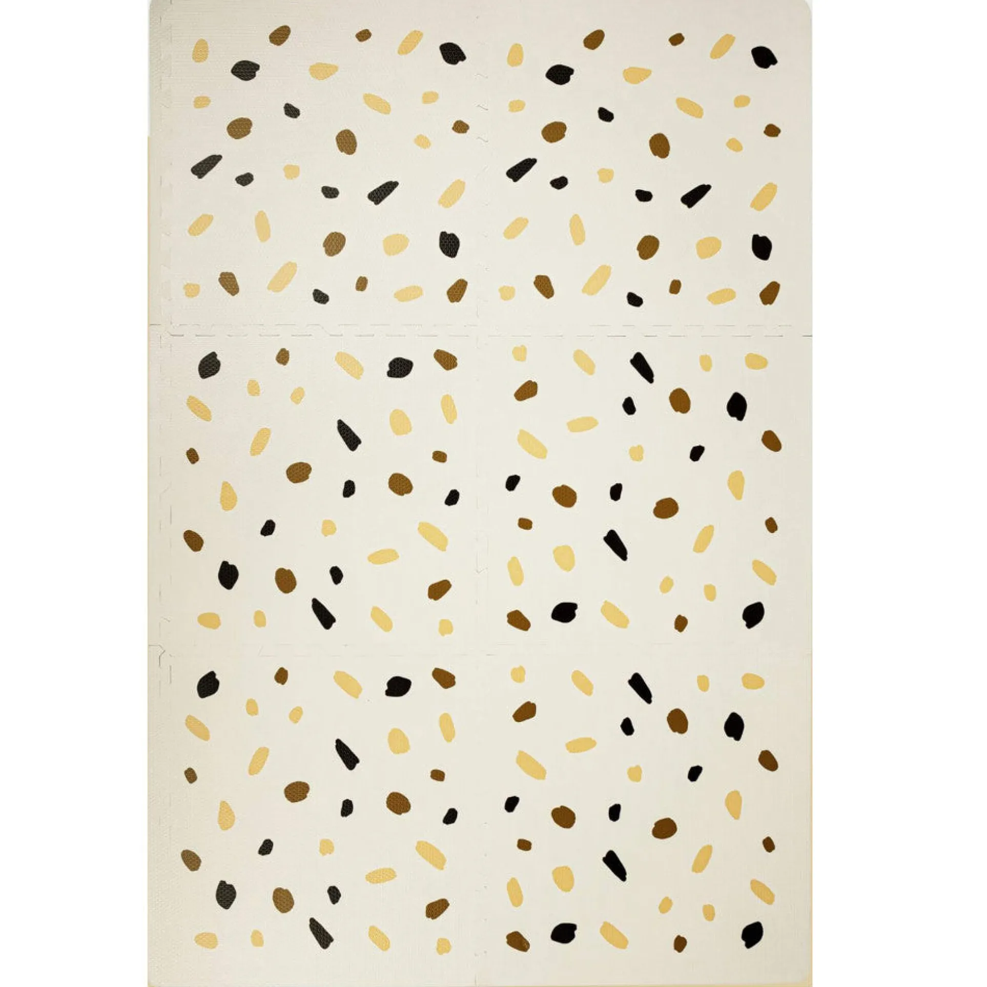 Hakuna Matte Stylish Baby Play Mat: Confetti & White Design - 72x48', 6 XXL Foam Floor Tiles