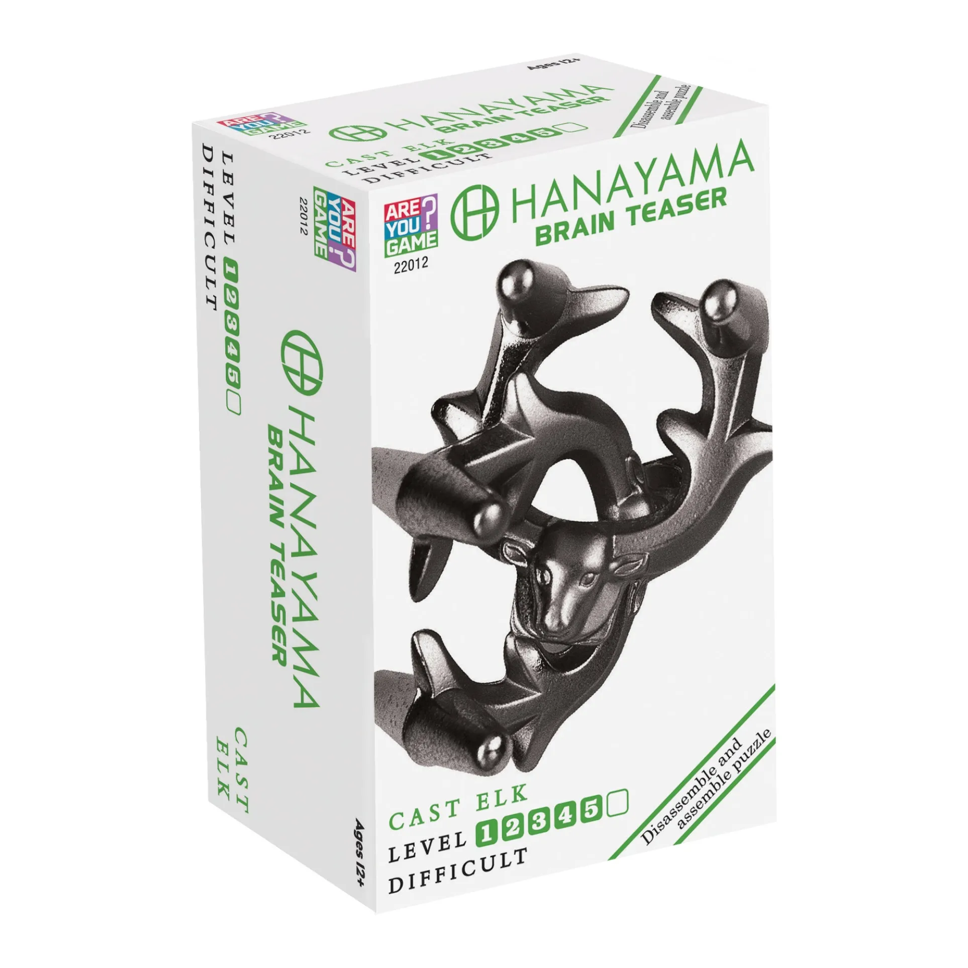 Hanayama Level 5 Cast Metal Brain Teaser Puzzle - Elk