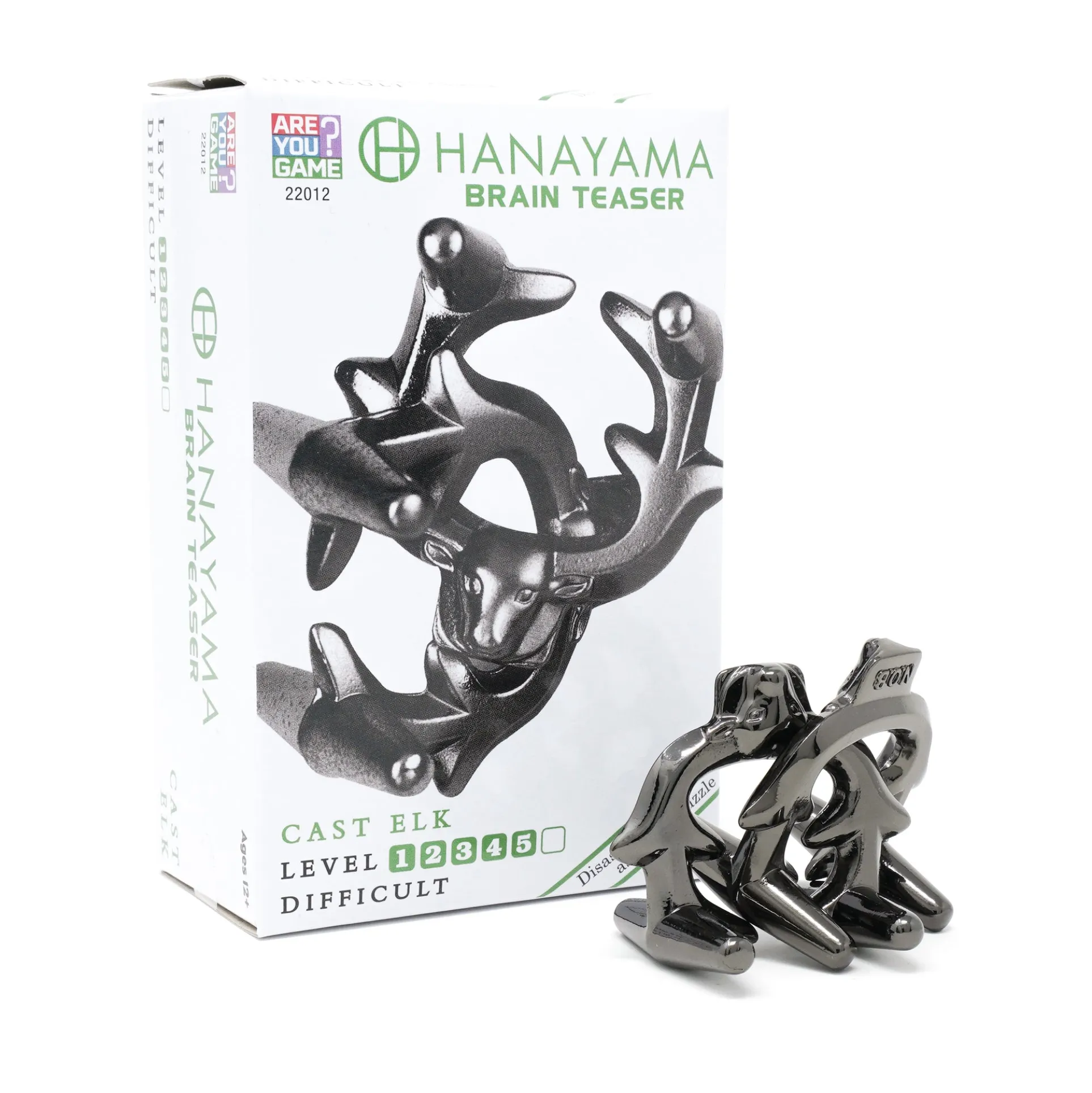 Hanayama Level 5 Cast Metal Brain Teaser Puzzle - Elk