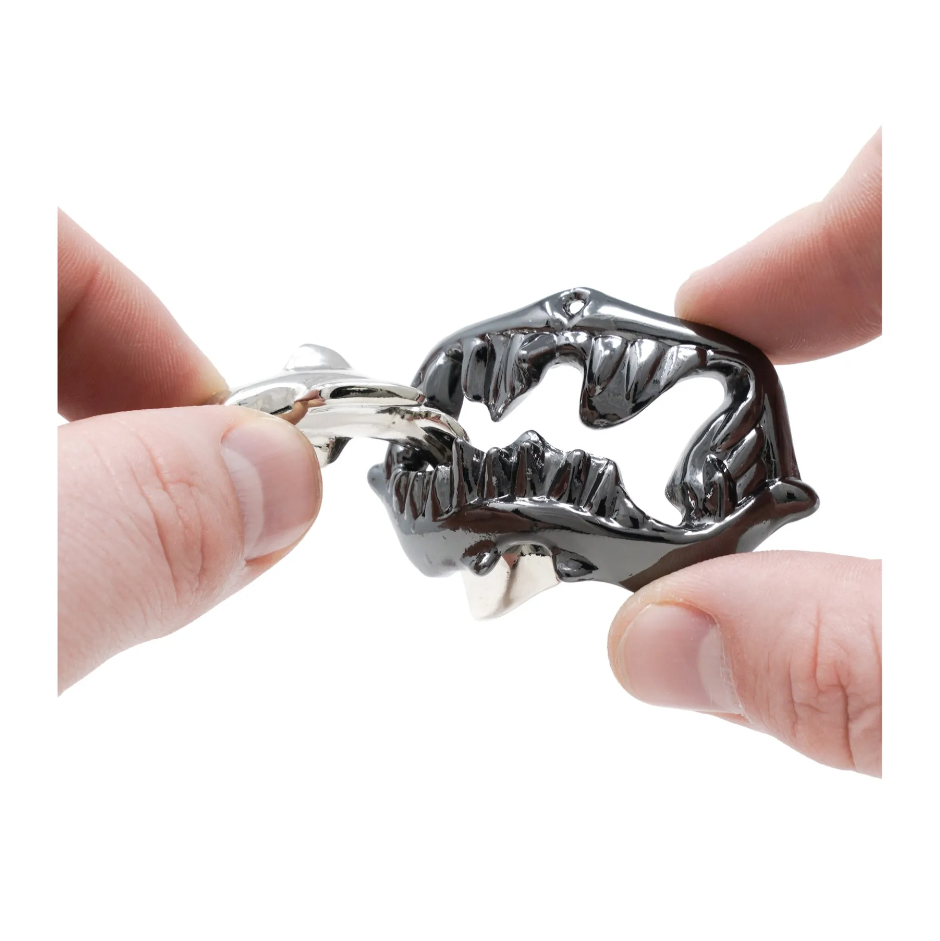 Hanayama Level 1 Cast Metal Shark Puzzle - Brain Teaser