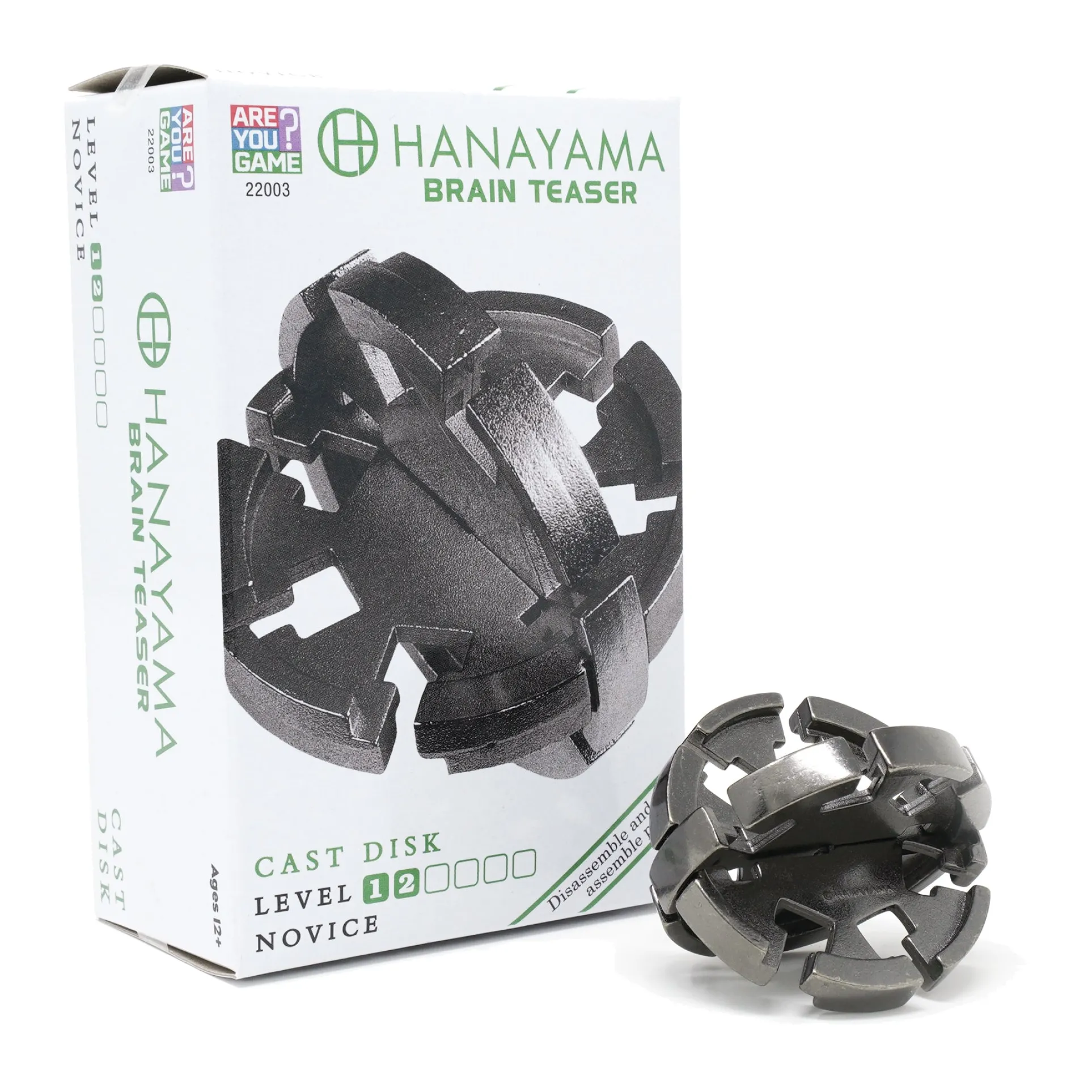 Hanayama Level 2 Cast Puzzle - Disk: Metal Mind Teaser