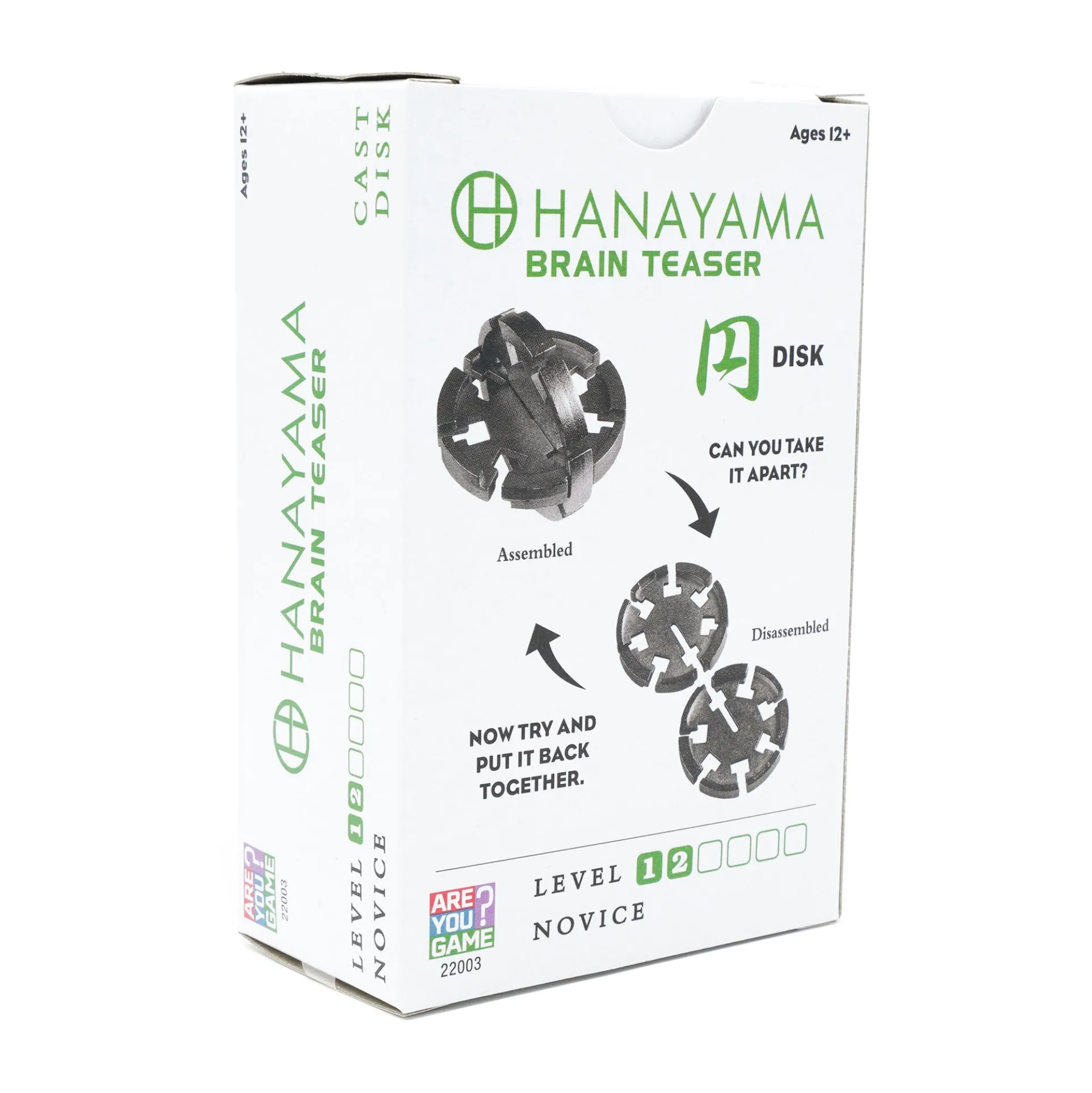 Hanayama Level 2 Cast Puzzle - Disk: Metal Mind Teaser