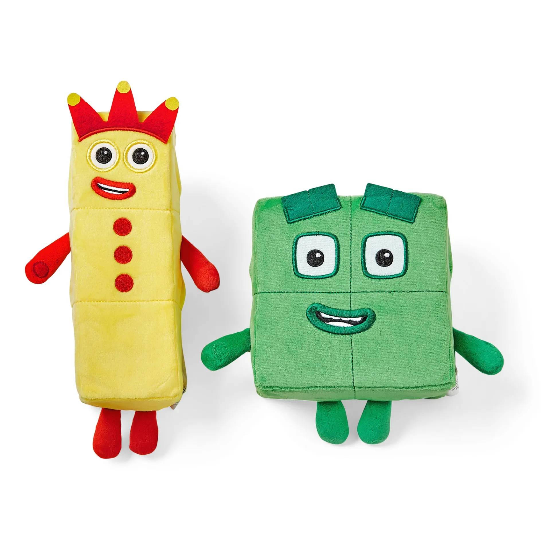 Hand2Mind Numberblocks 3 & 4 Playful Pals Plush - Yellow & Green