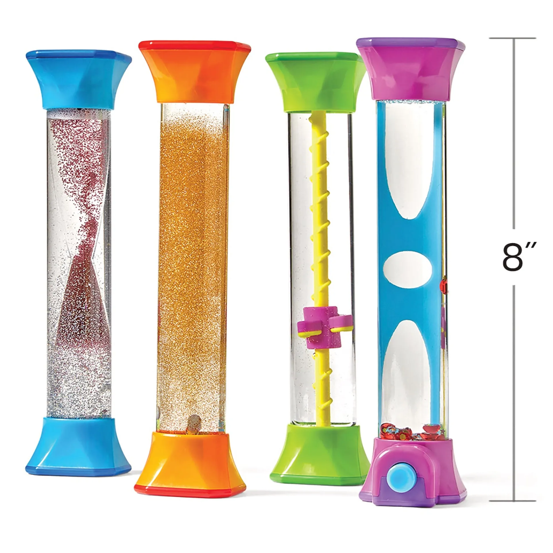 Hand2Mind Sensory Fidget Tubes - Calming and Engaging Set of 4