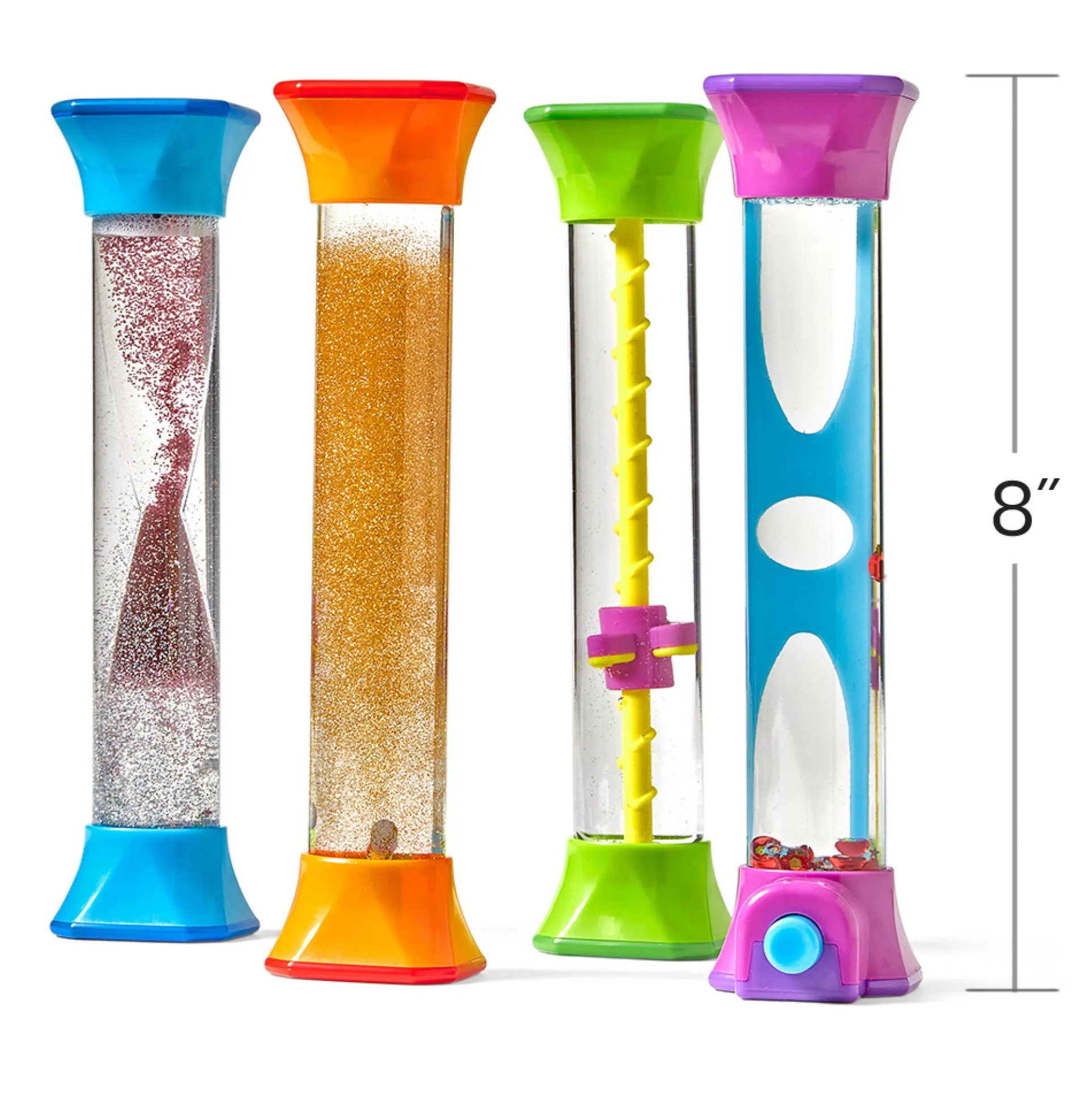 Hand2Mind Sensory Fidget Tubes - Calming and Engaging Set of 4