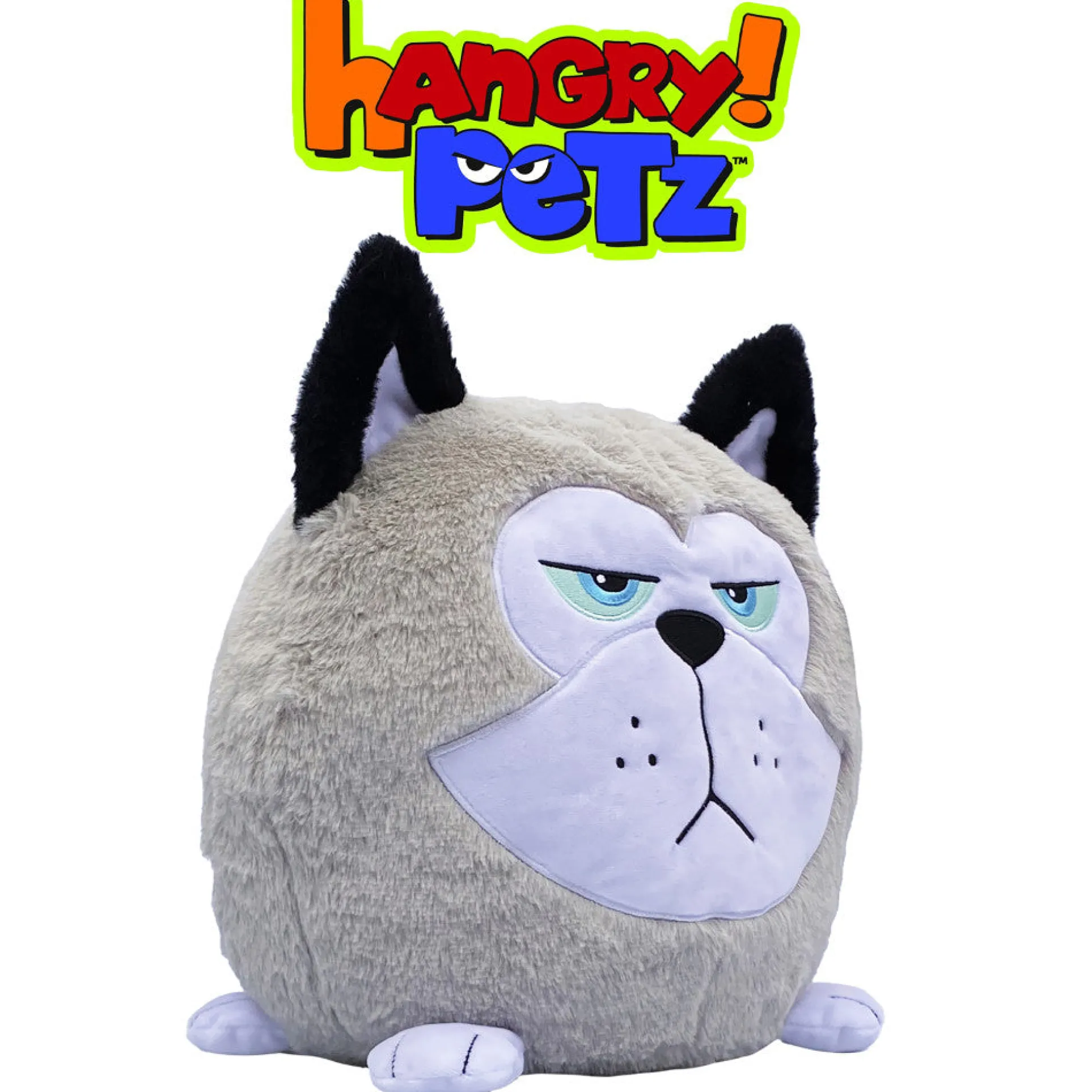 Hangry Petz Cooper Husky 12 inch Sound Plush - Grey & White