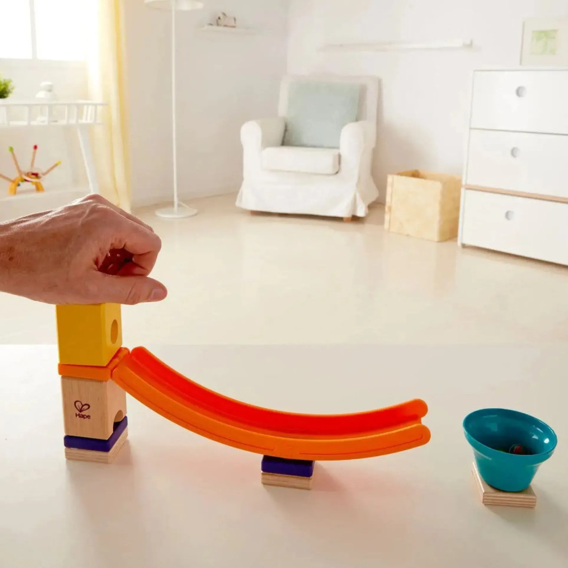 Hape Quadrilla Mega Skatepark Wooden Toy - High-Speed Marble Fun