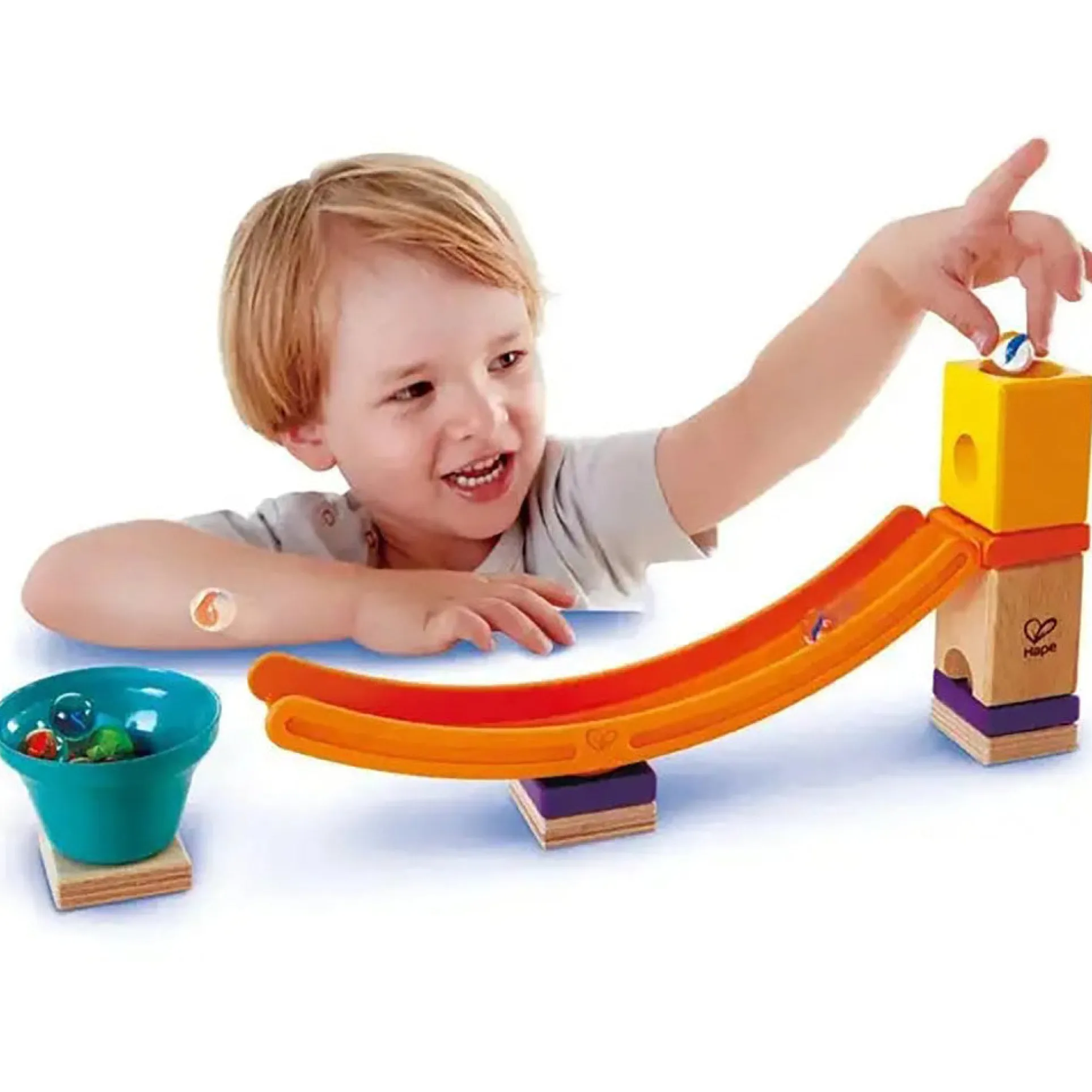 Hape Quadrilla Mega Skatepark Wooden Toy - High-Speed Marble Fun