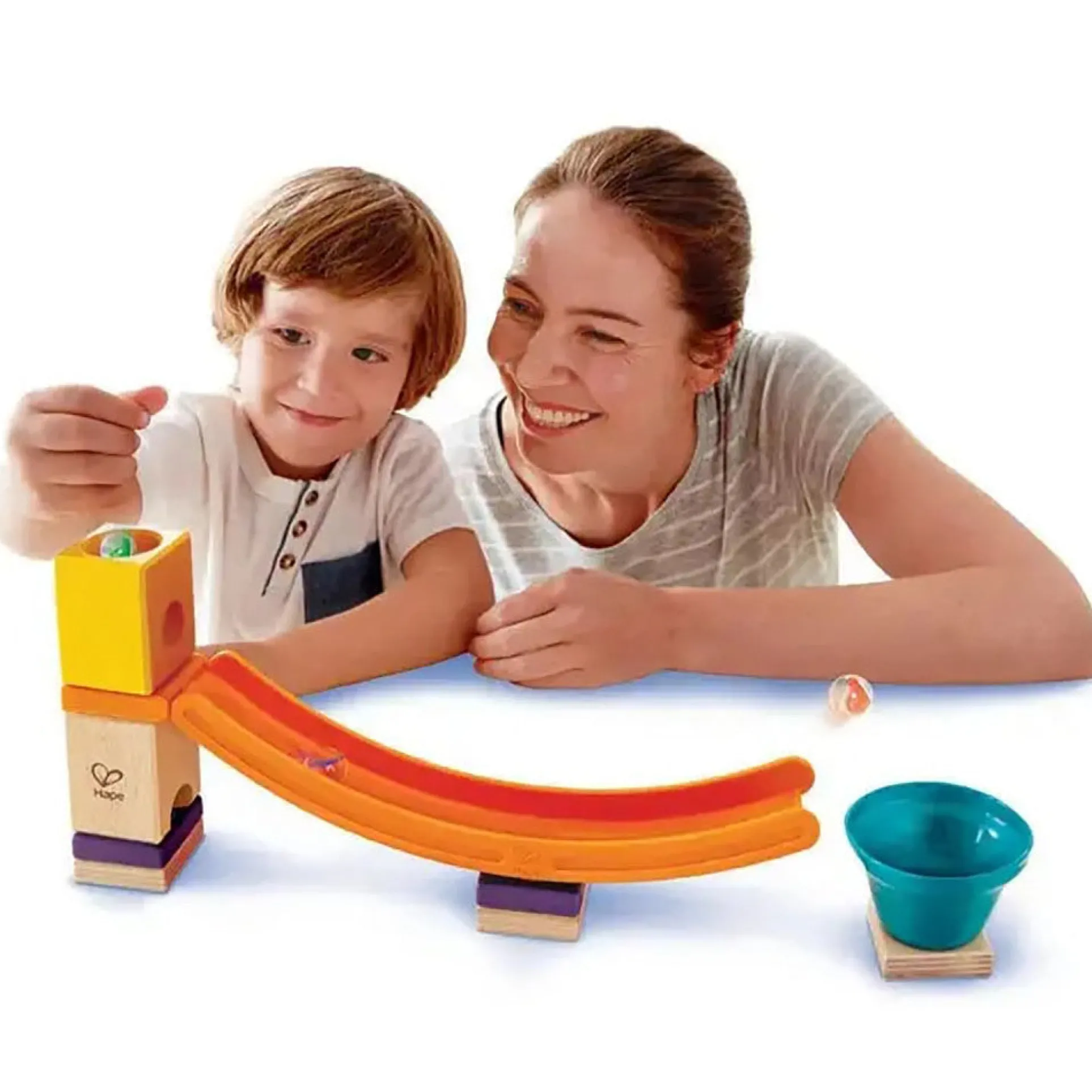 Hape Quadrilla Mega Skatepark Wooden Toy - High-Speed Marble Fun