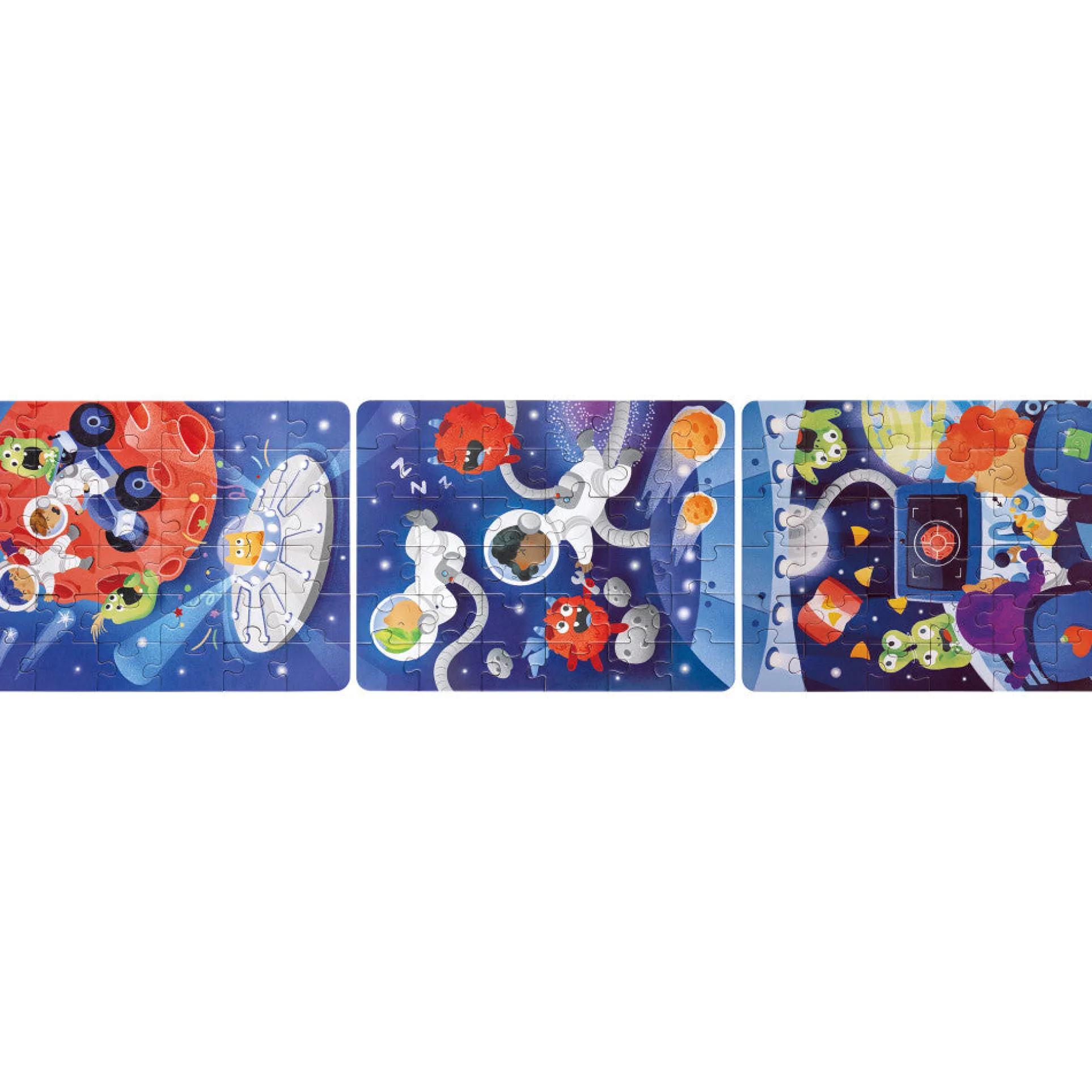 Hape Space Adventure 3-Pack Jigsaw Puzzles – 48 pc Each