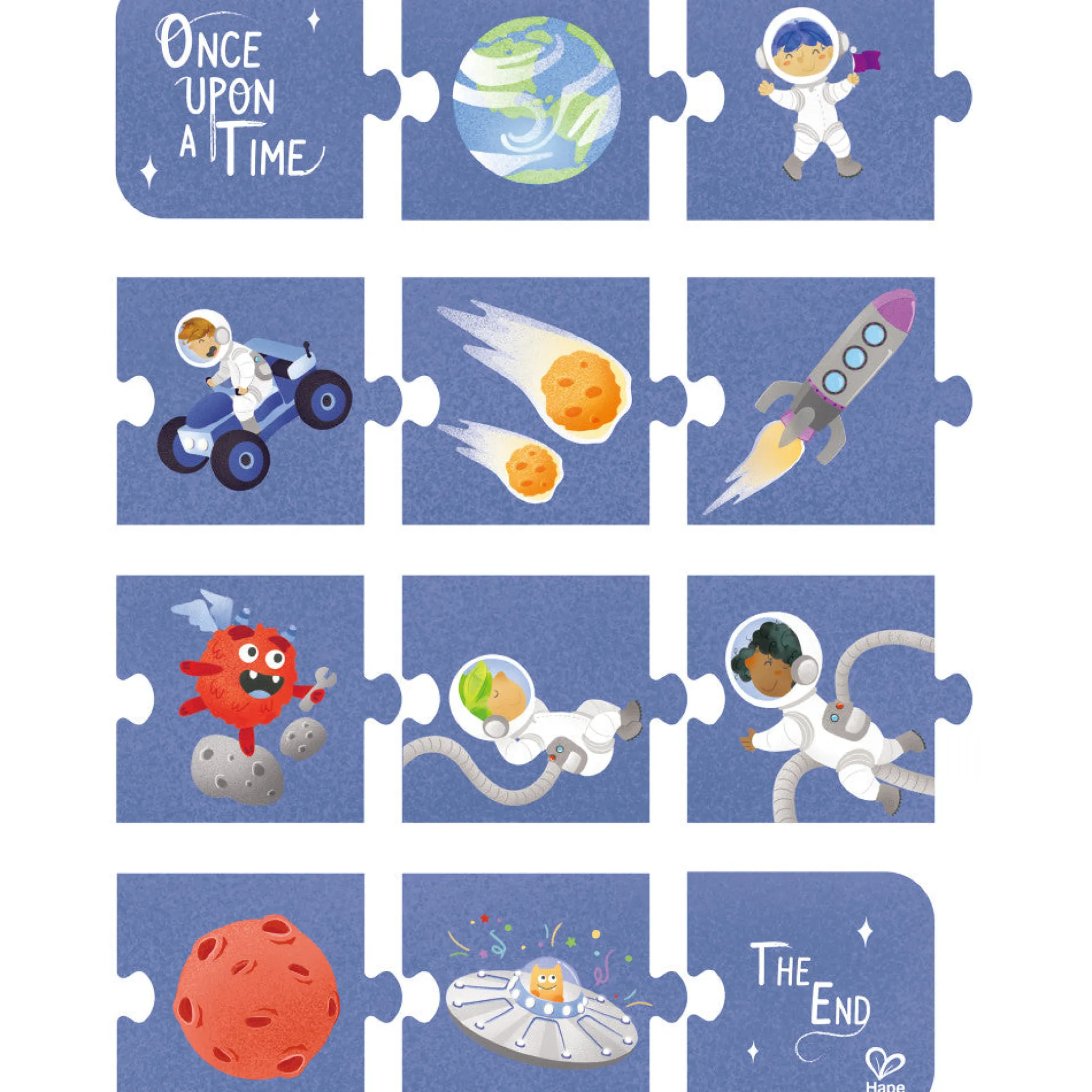 Hape Space Adventure 3-Pack Jigsaw Puzzles – 48 pc Each