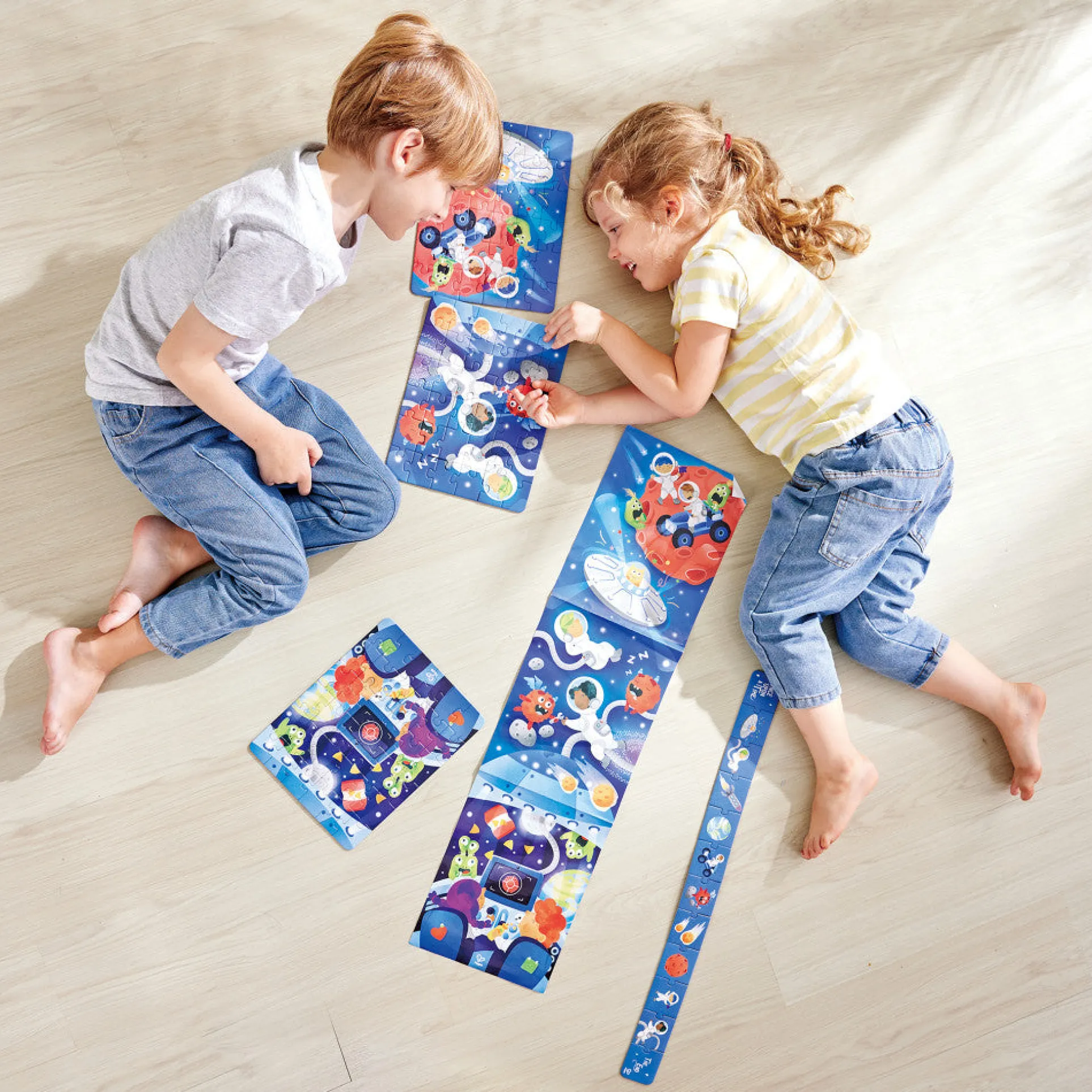 Hape Space Adventure 3-Pack Jigsaw Puzzles – 48 pc Each