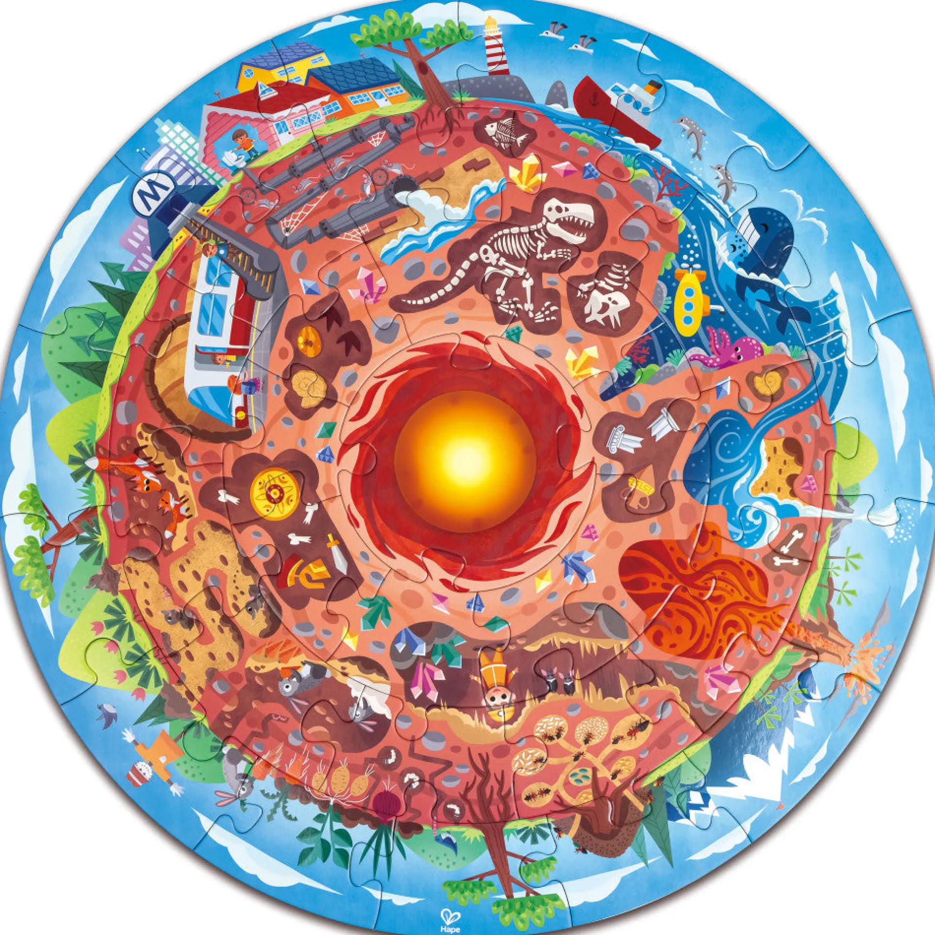 Hape Underground World Exploration Floor Puzzle - 36pc