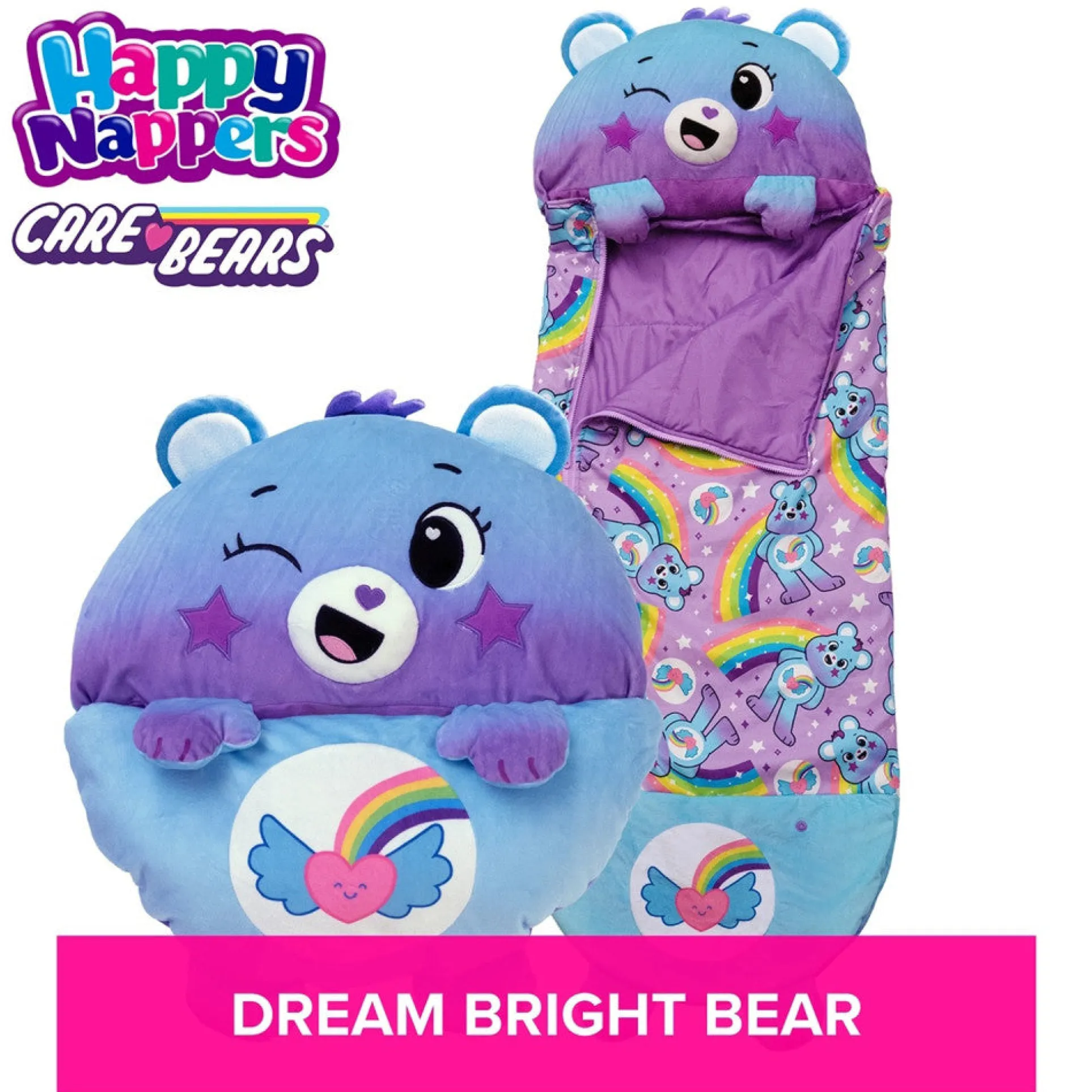 Happy Nappers Care Bears Dream Bright Bear Sleep Sack - Large, Kids 7+