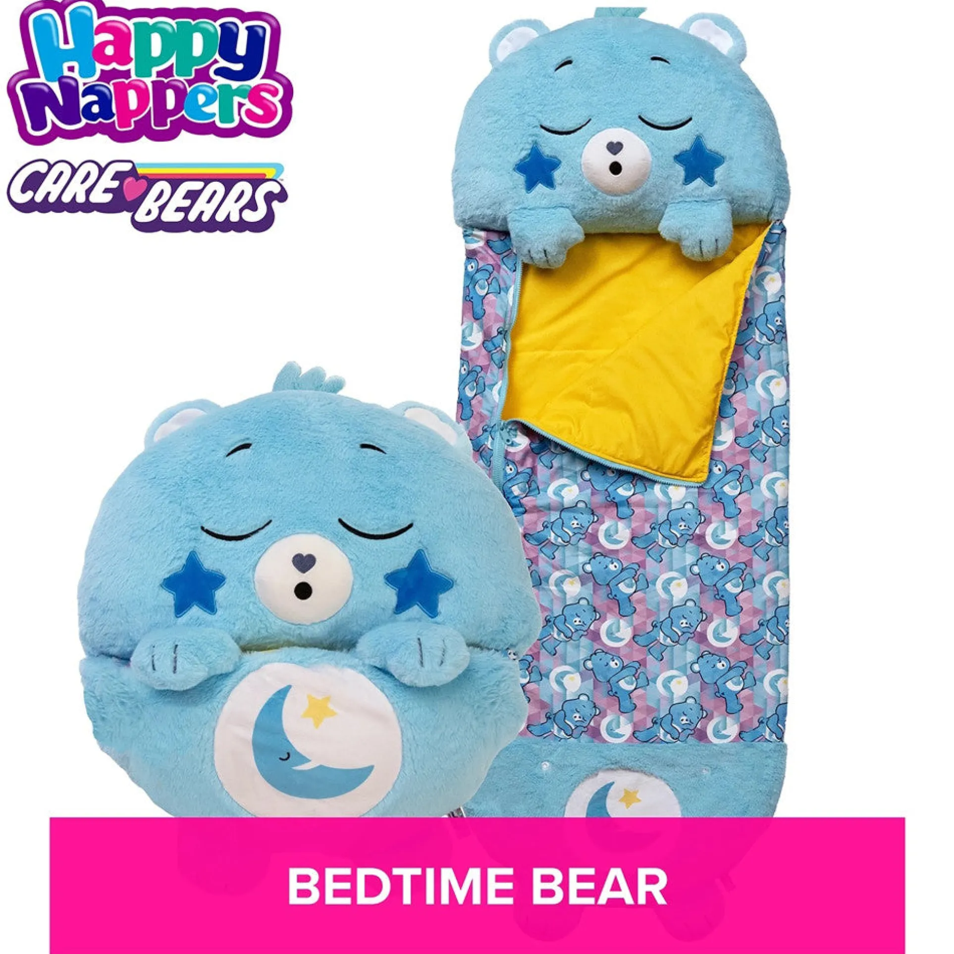 Happy Nappers Care Bears Bedtime Bear, Kids Sleep Sack - Large