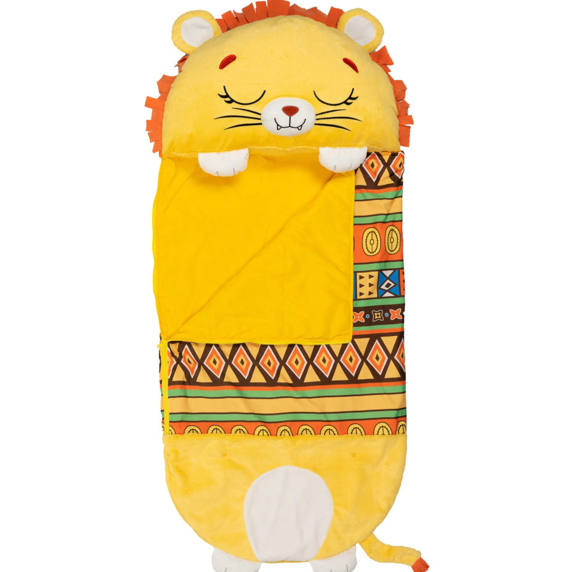 Happy Nappers Lion Lex 54 inch Plush Pillow & Sleepy Sack - Kids 3+