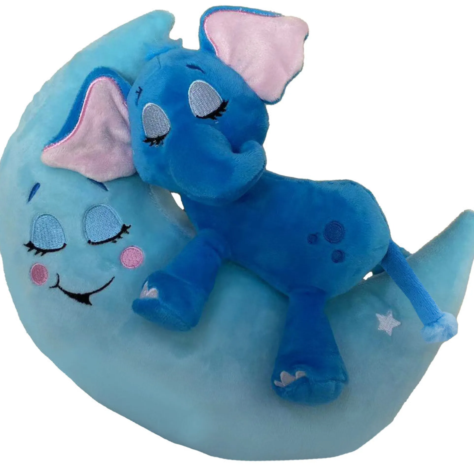 Happy Nappers Lullabrites 12 inch Interactive Elephant Plush - Blue