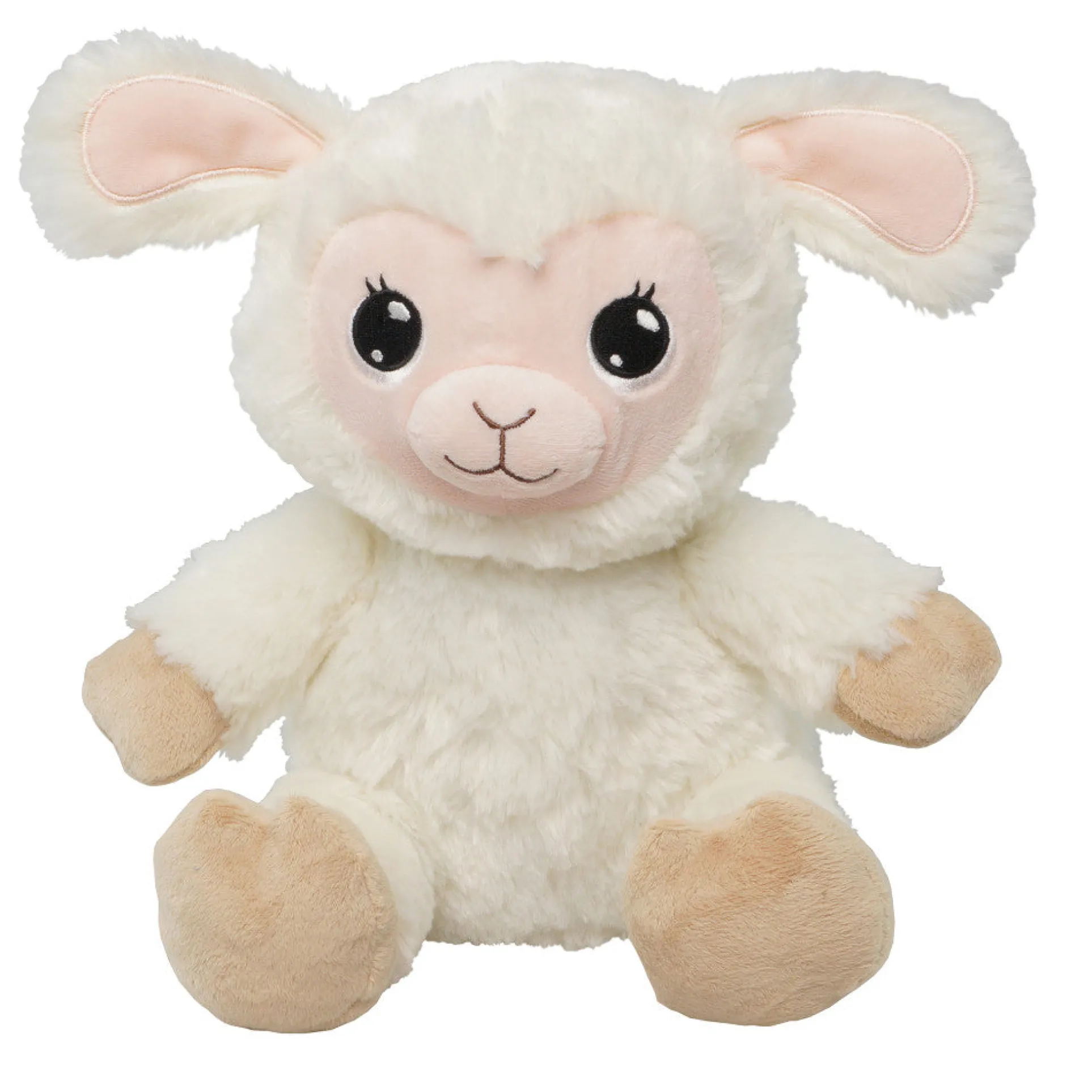 Happy Nappers Lullabrites 11.75 inch Musical Light Up Lamb - Cream & Tan