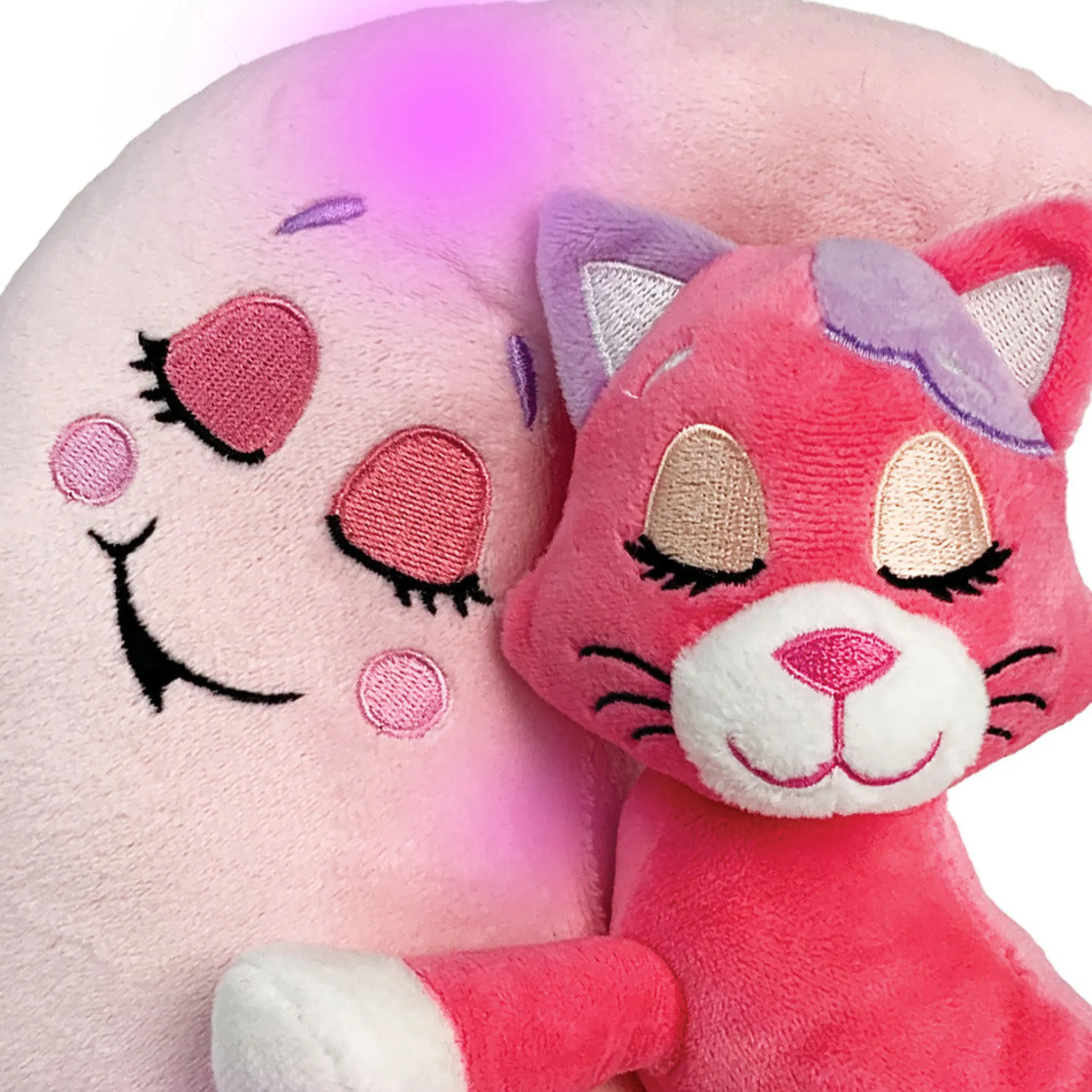 Happy Nappers Lullabrites 10 inch Interactive Pink Cat Moon Pet Plush