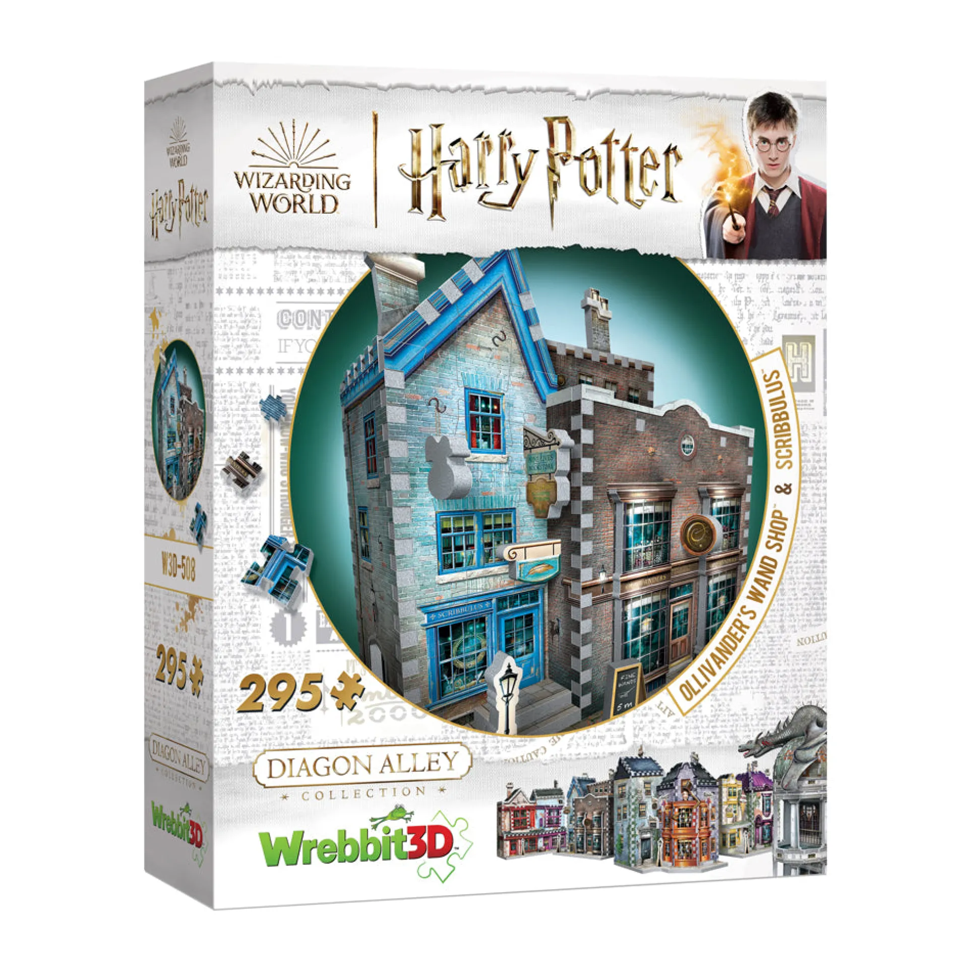 Harry Potter Diagon Alley Collection - Ollivander's & Scribbulus 3D Puzzle, 295 Pieces