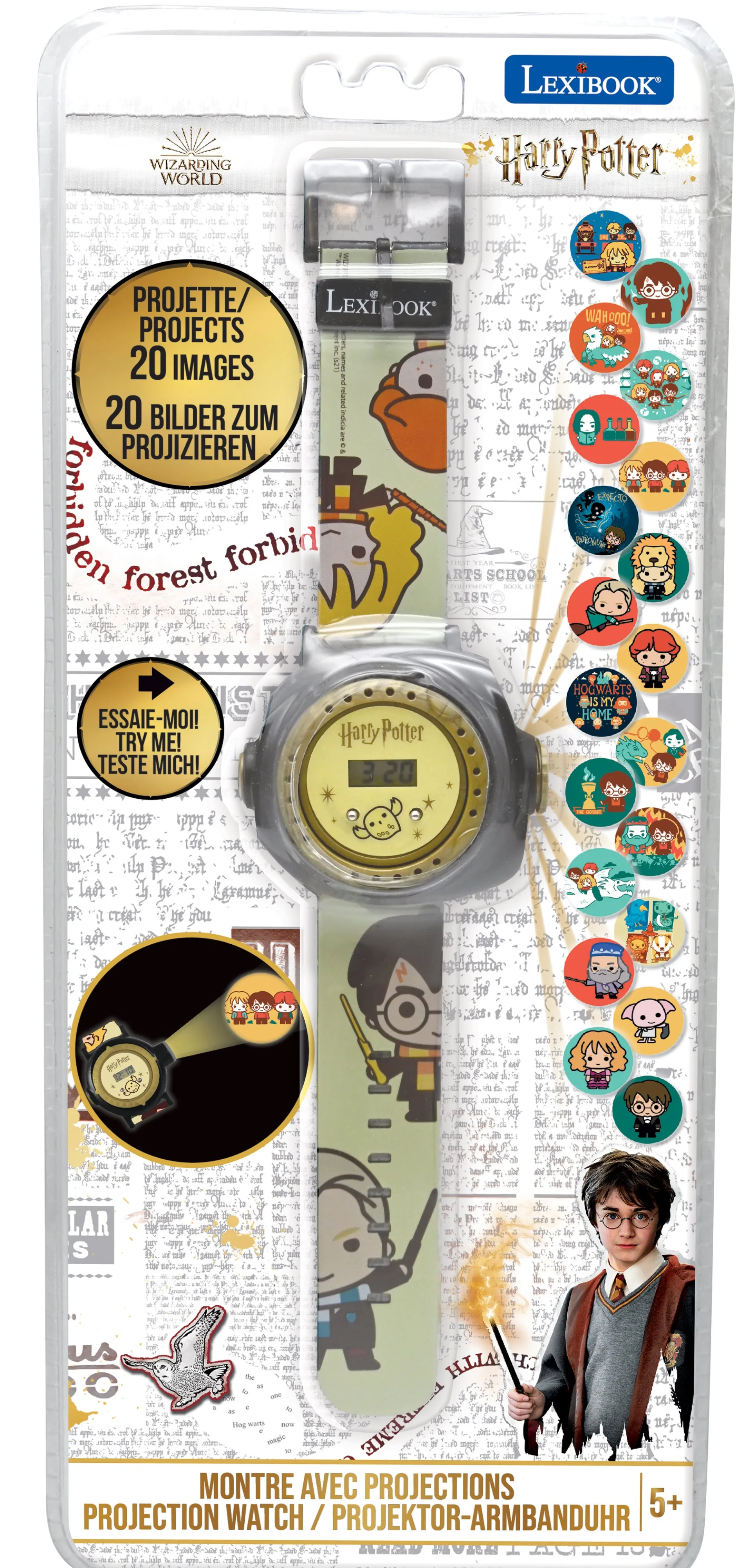 Harry Potter Kids Digital Projection Watch - Adjustable Black Strap