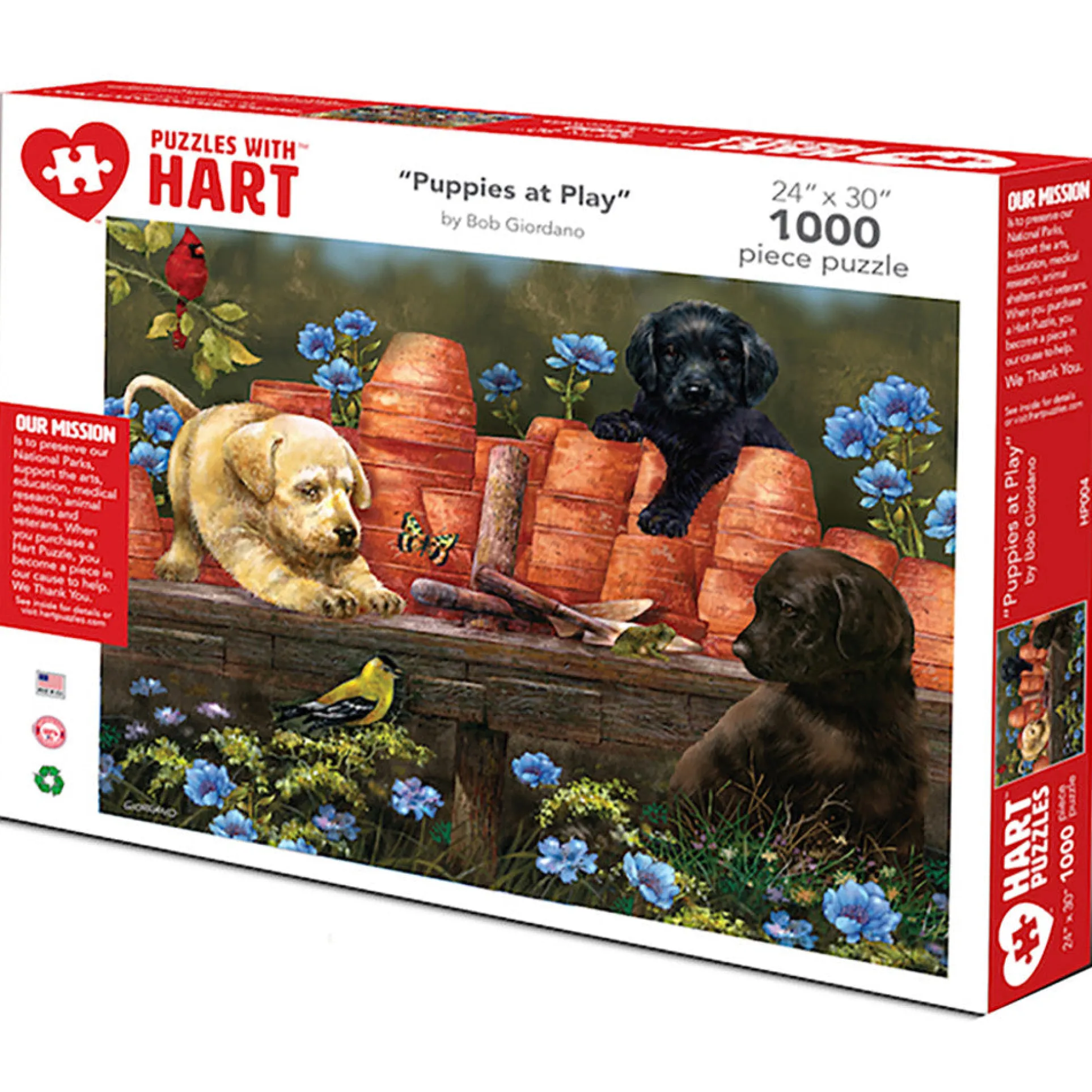 Hart Puzzles Puppies at Play Jigsaw Puzzle - 1000 pc