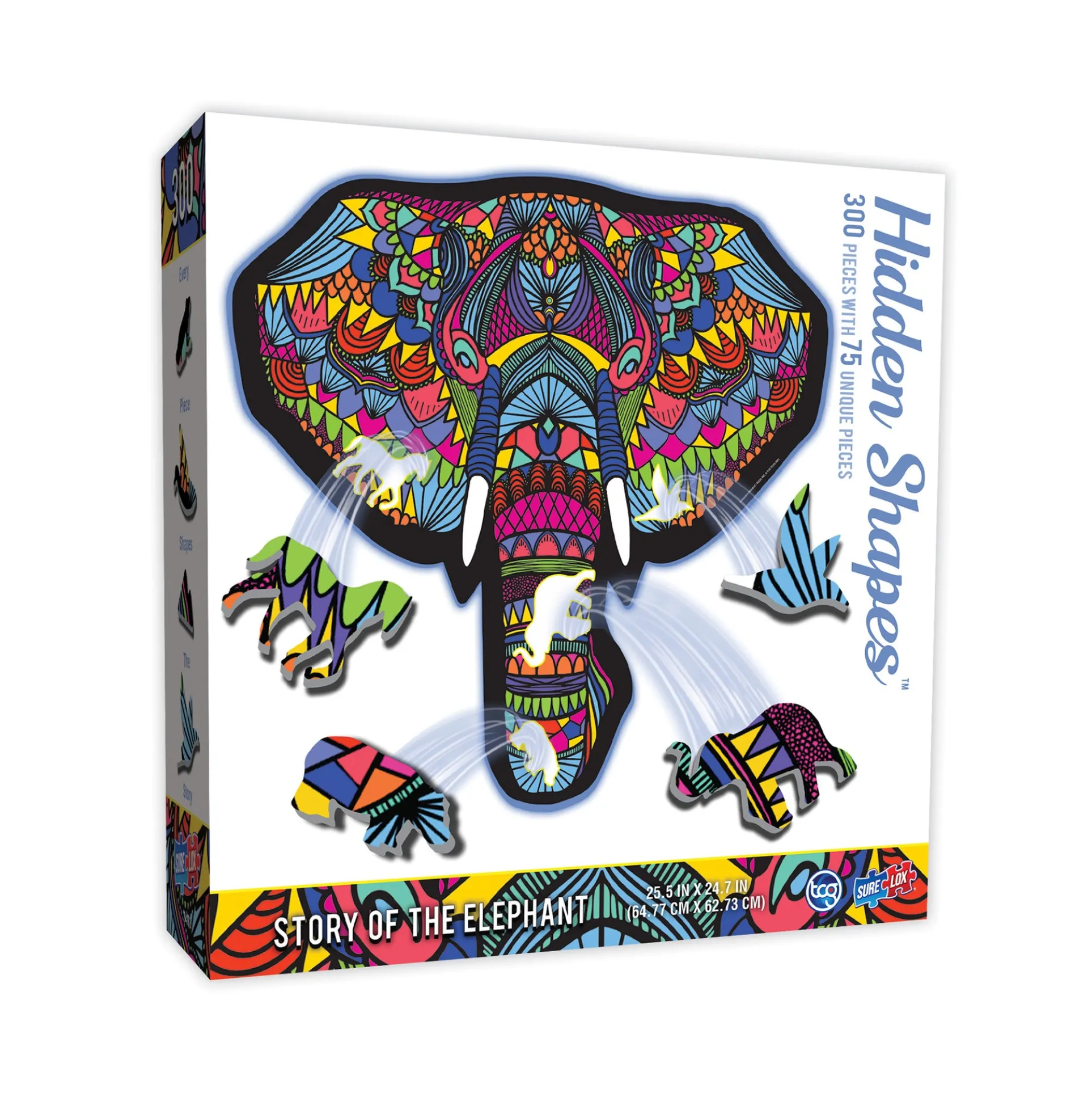 Hidden Shapes Elephant Jigsaw Puzzle - 300 pc