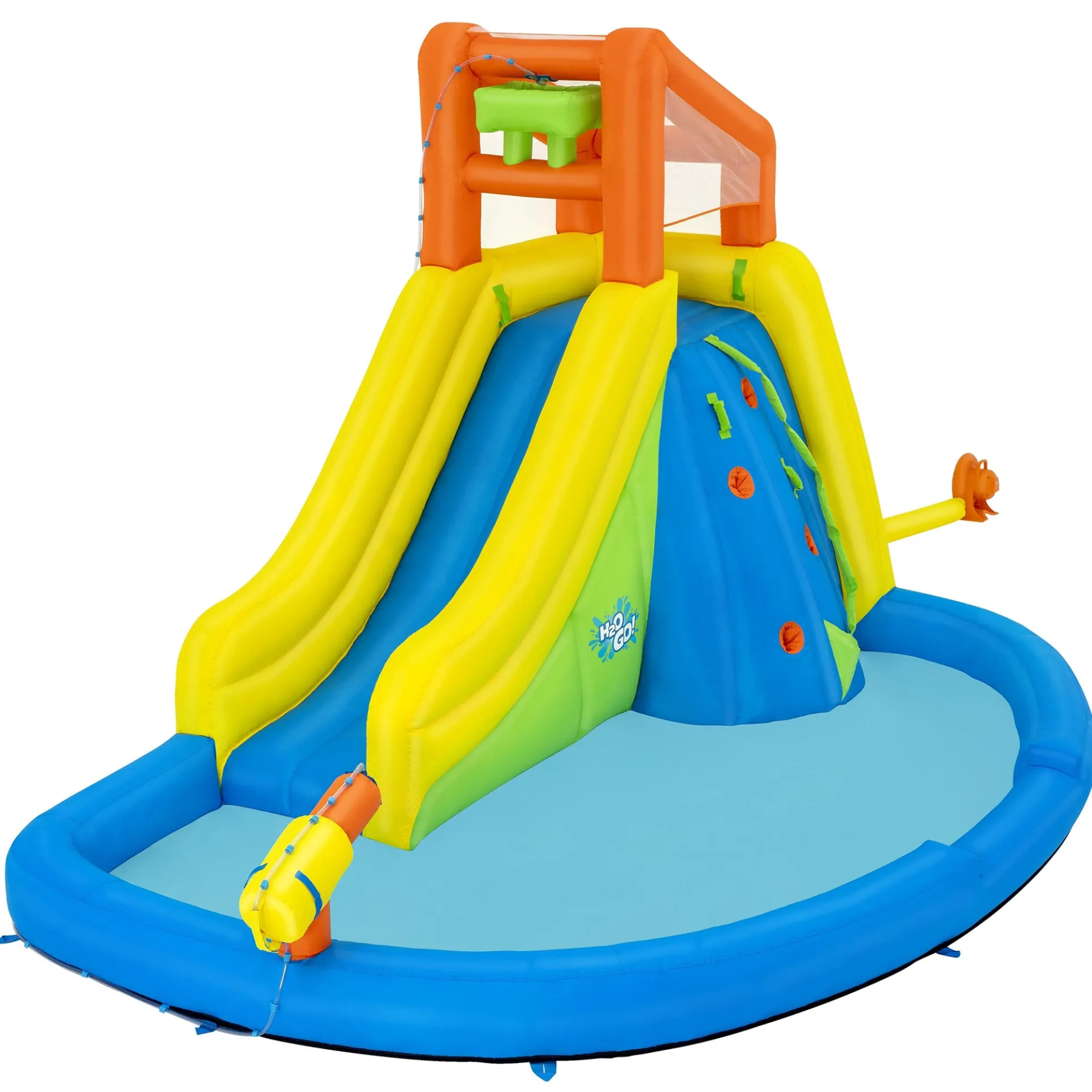 H2OGO! Mega Water Park - Mount Splashblast Inflatable Water Slide Combo