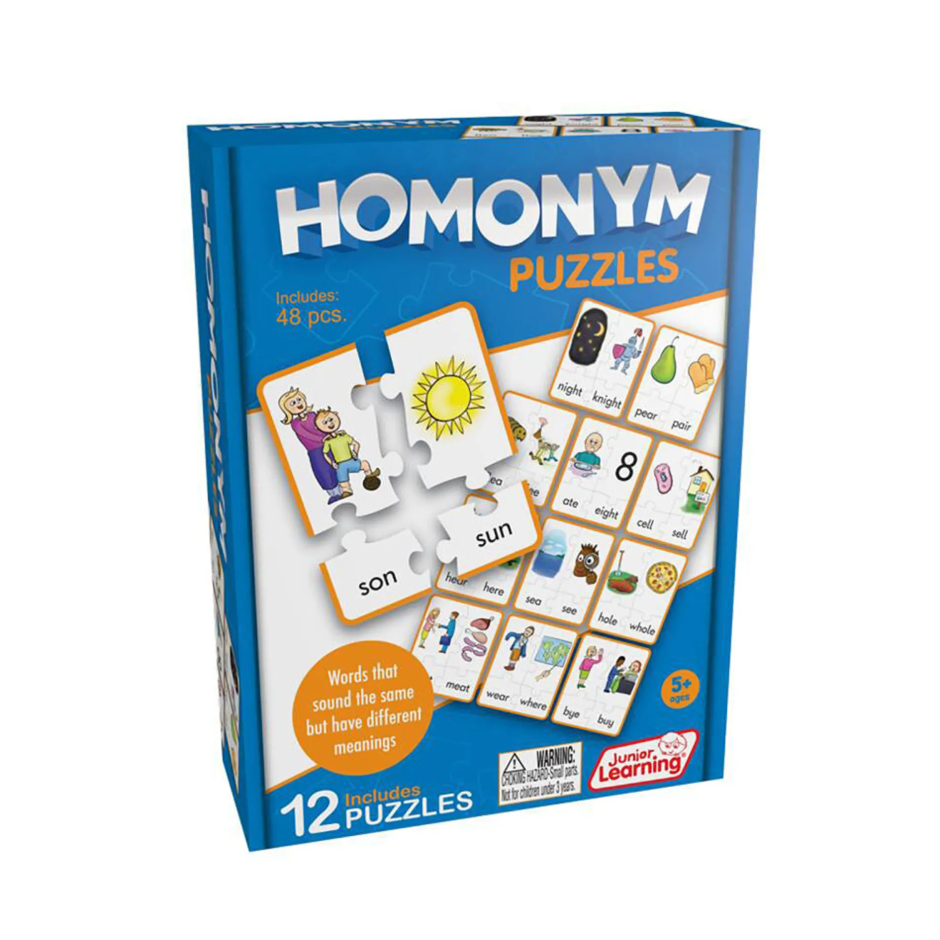 Homonym Puzzles Junior Learning Set - 48 pc