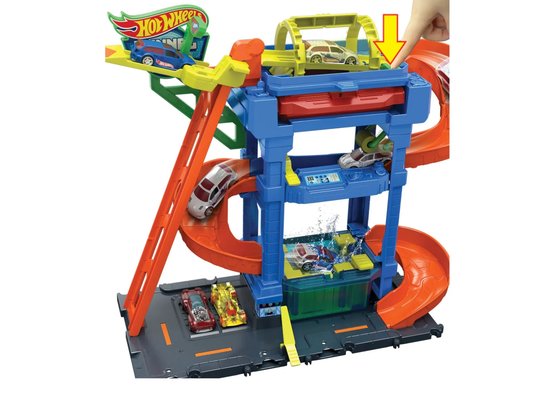 Hot Wheels City Tunnel Twist Car Wash Color Shifters Playset