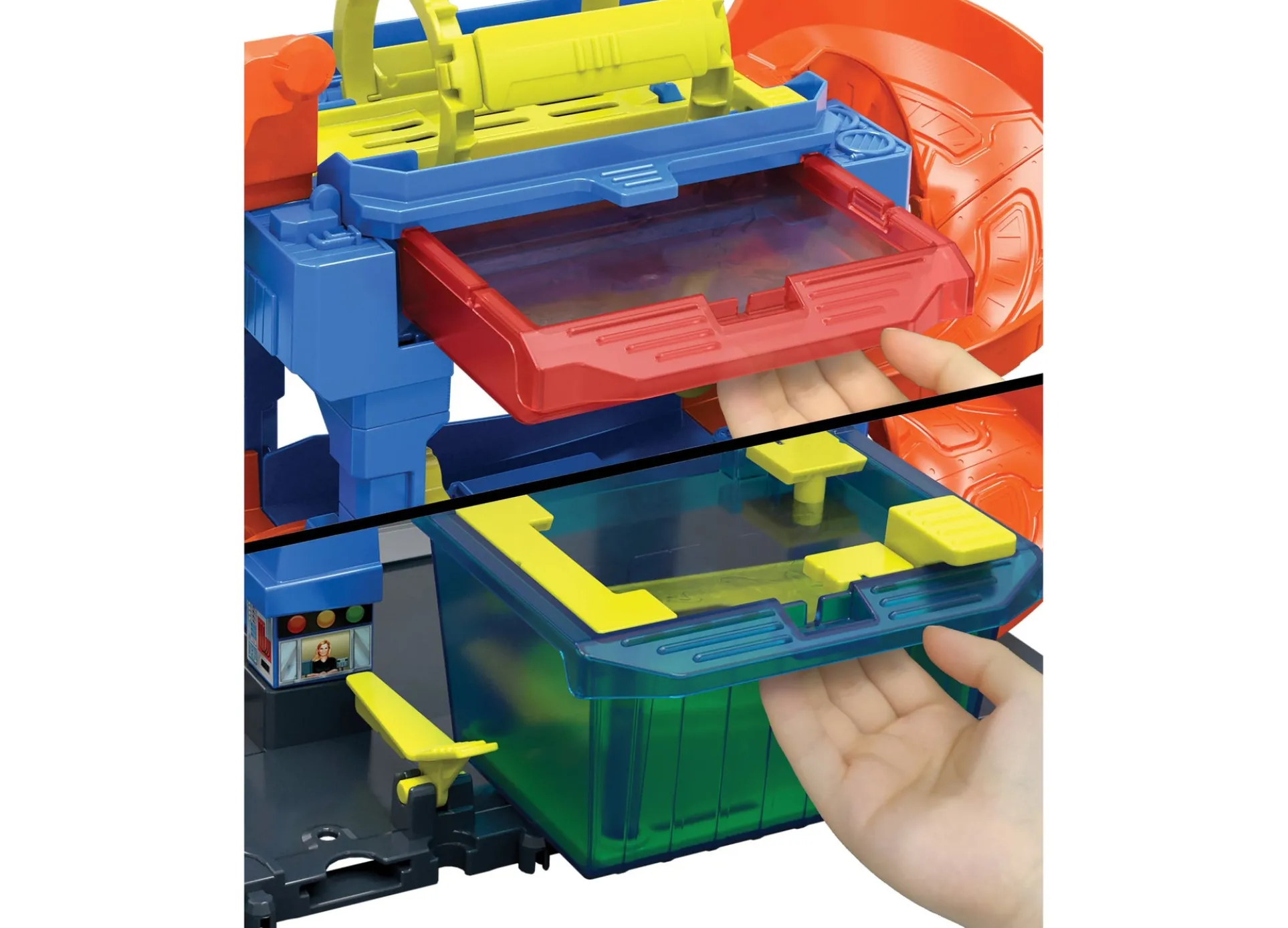 Hot Wheels City Tunnel Twist Car Wash Color Shifters Playset
