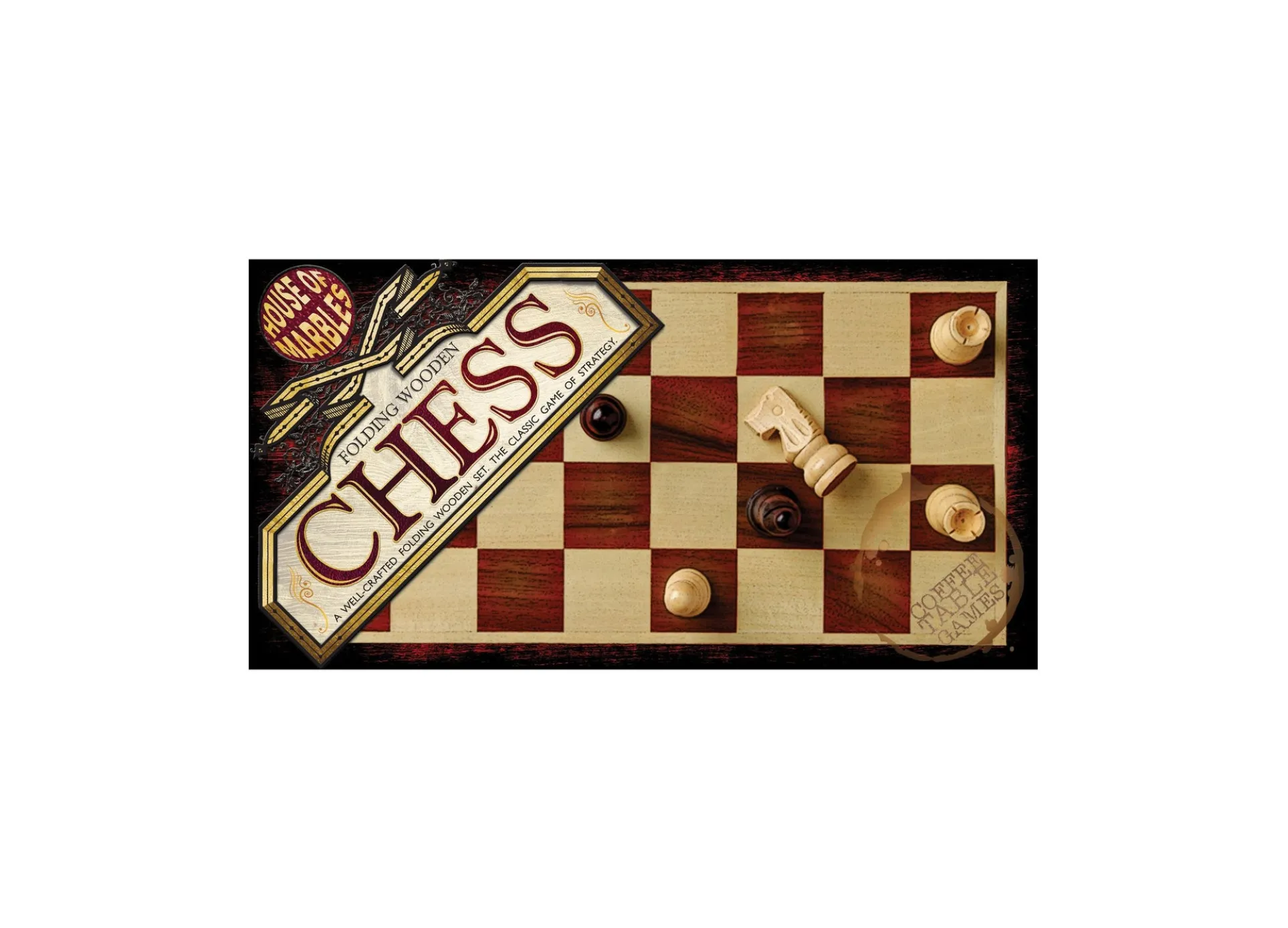 House of Marbles Classic Folding Wooden Chess Set