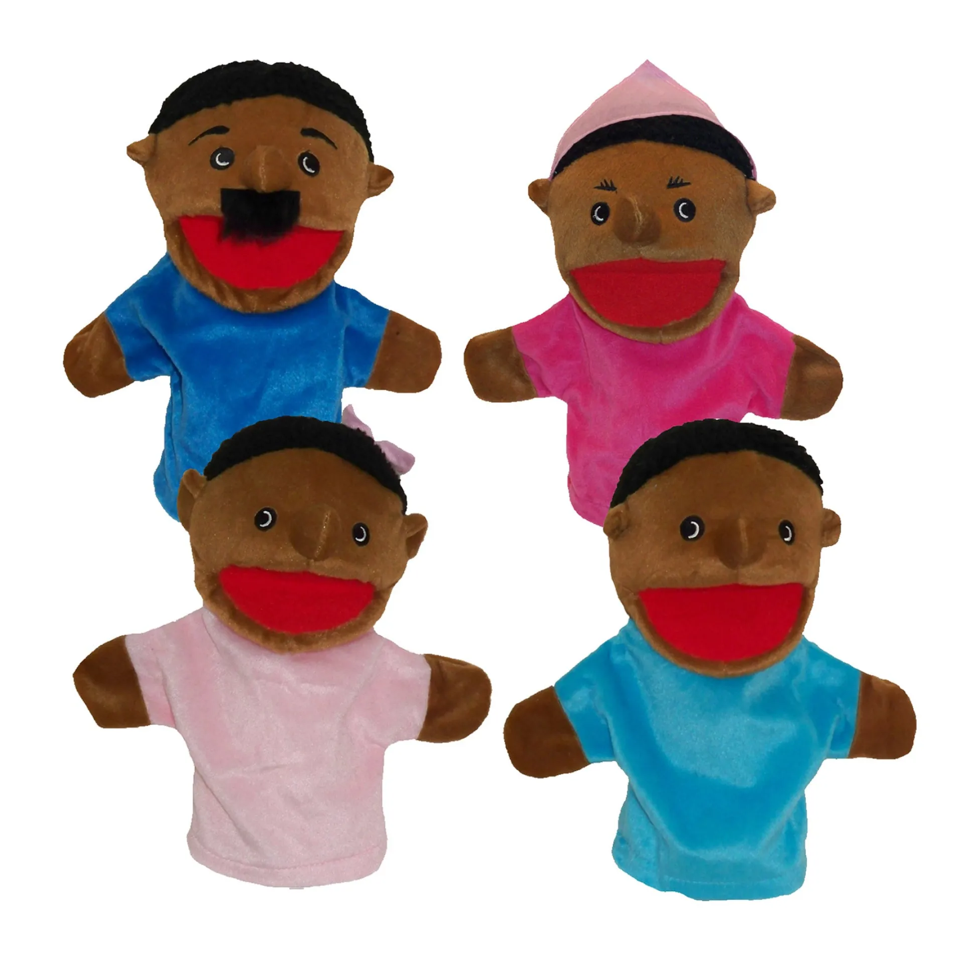 Get Ready Kids African American Family Puppet Set, 4 Pieces