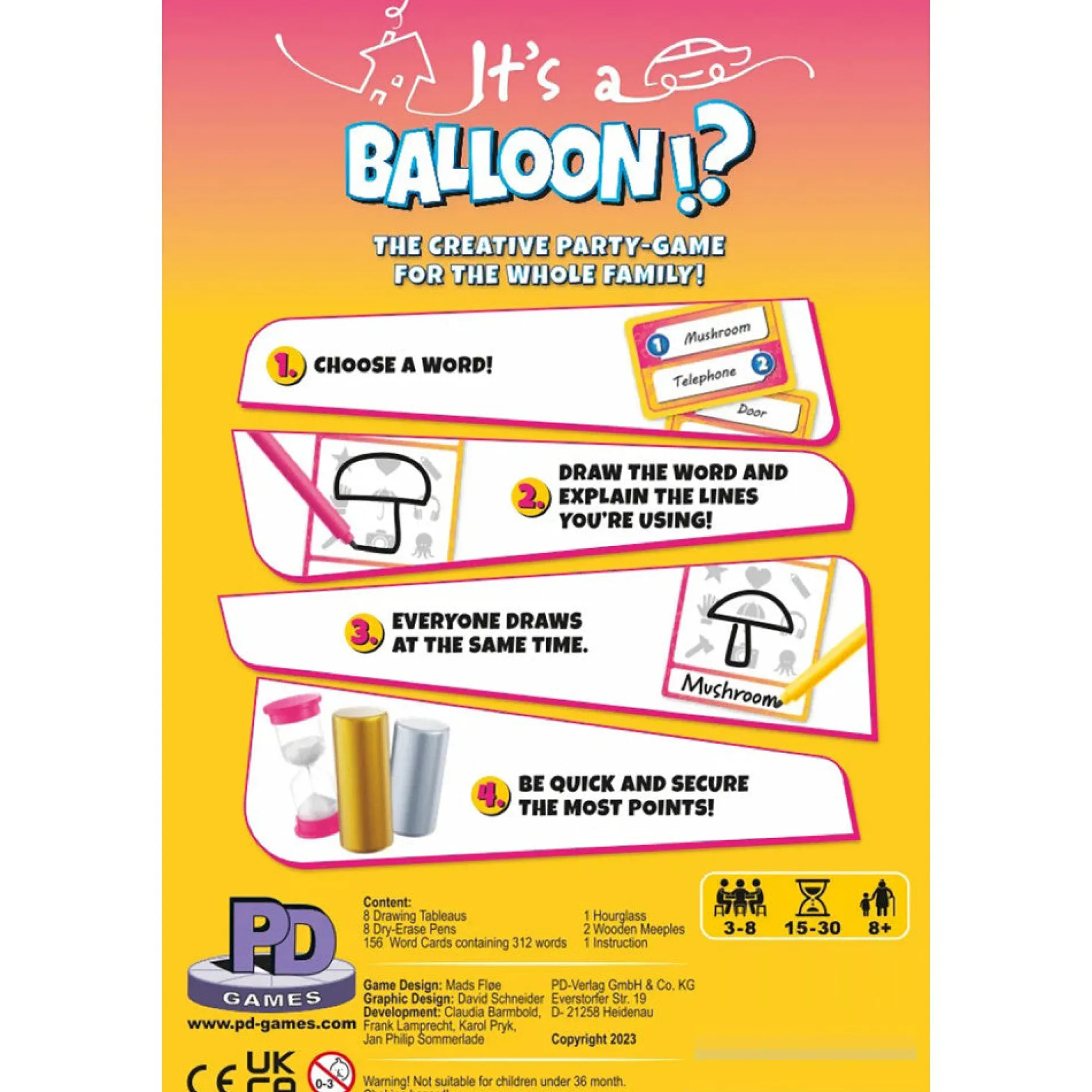 It's A Balloon Word Guessing Drawing Game by Rio Grande Games, Ages 8+