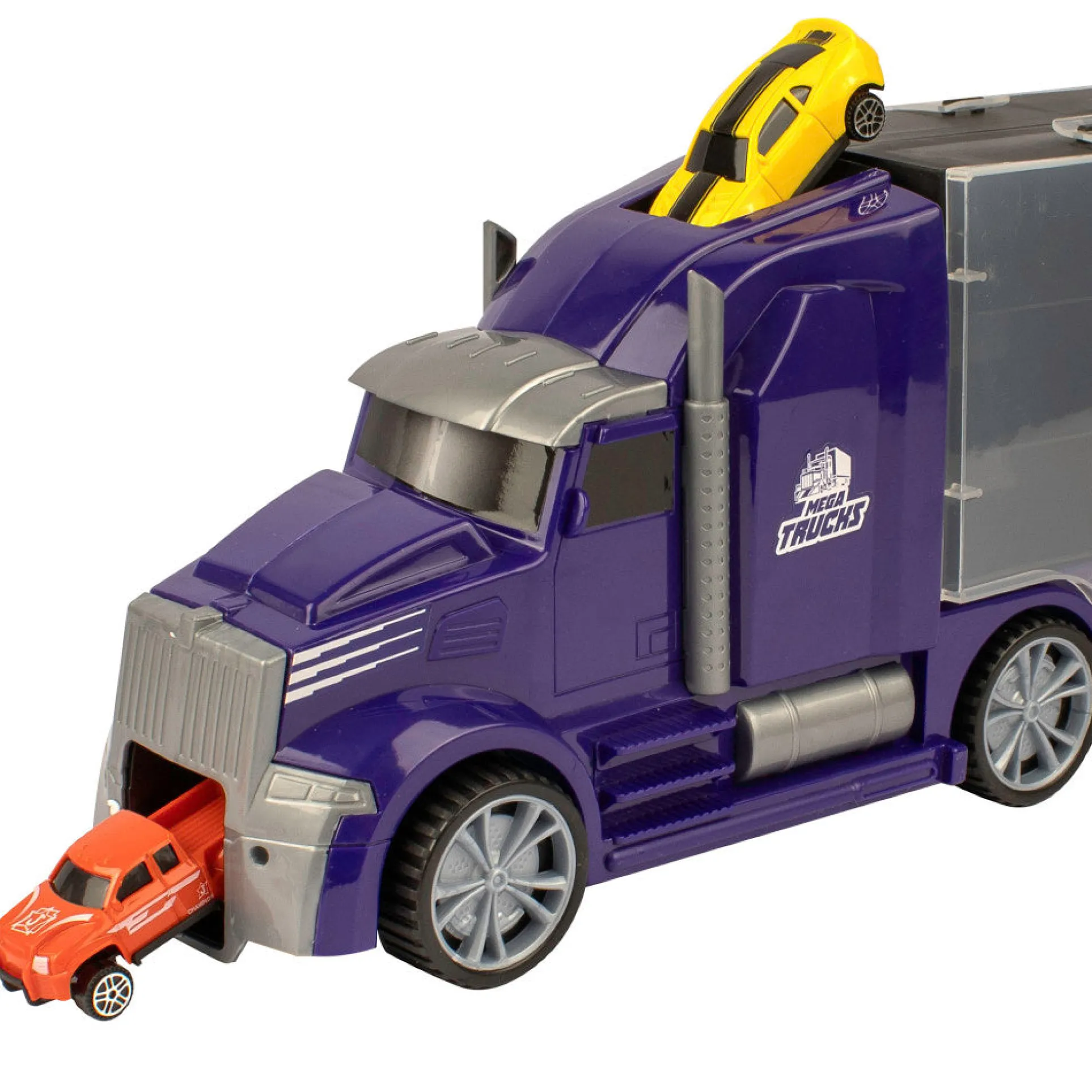 Mighty Motors Blue Heavy Hauler Truck Carry Case with Die-Cast Vehicles
