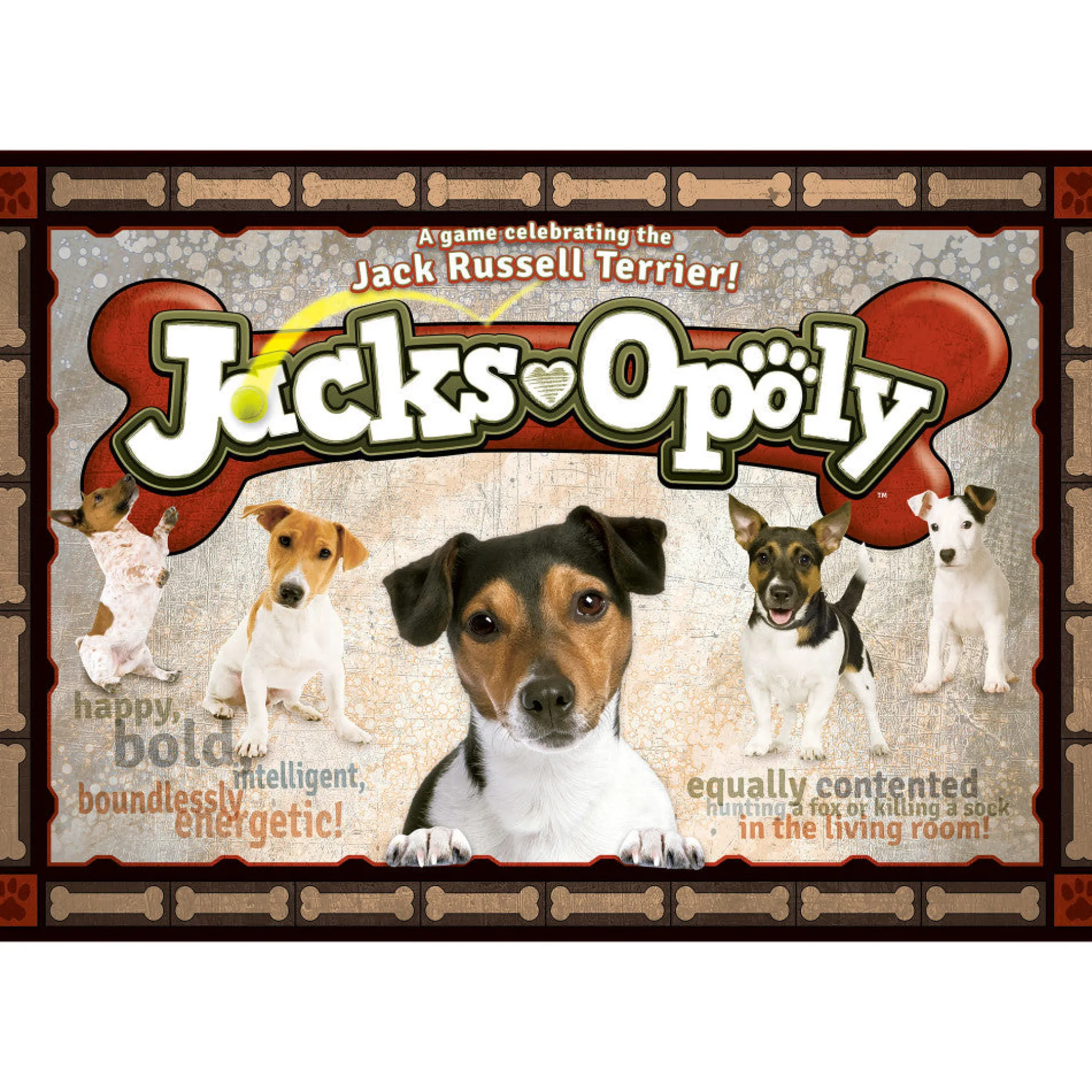 Jack Russell Terrier Jacks-Opoly Board Game for Ages 8+