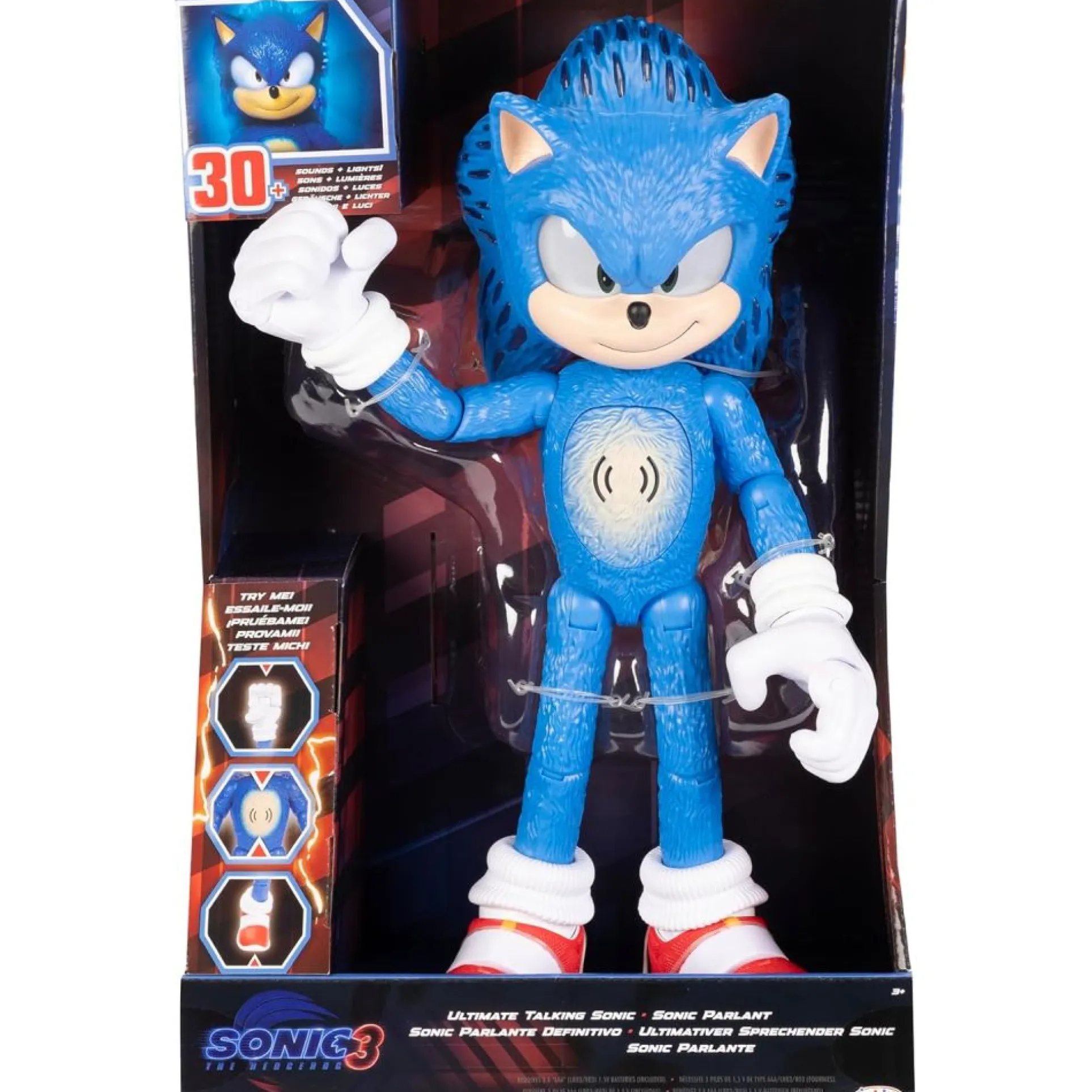 Jakks Pacific Sonic The Hedgehog 3 Ultimate Talking Sonic 12-Inch Figure