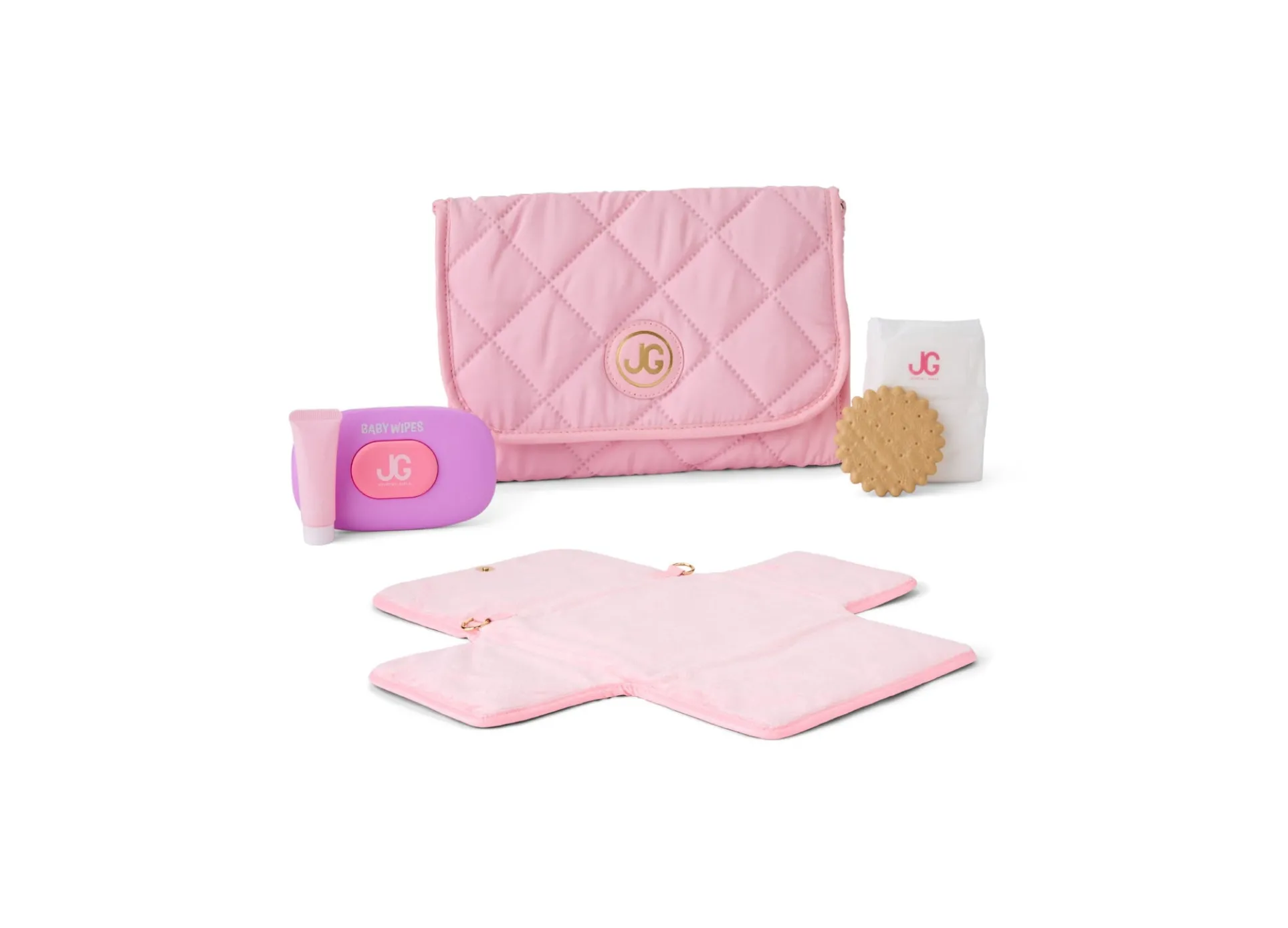 Journey Girls Quilted Designer-Inspired Doll Diaper Bag Playset