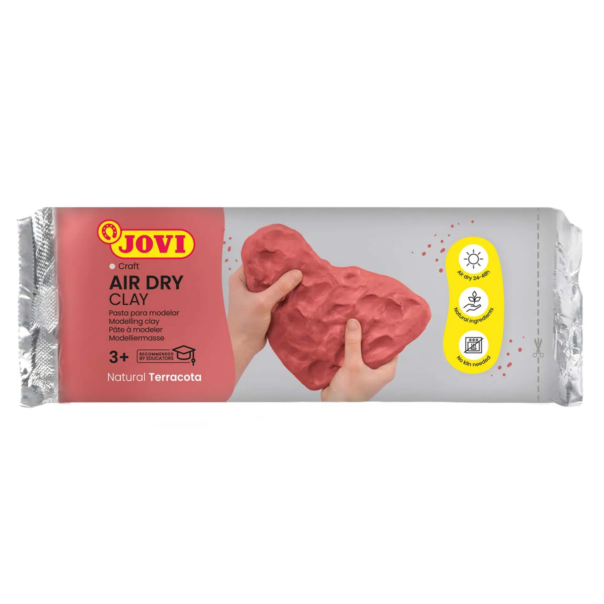 JOVI Premium Air Dry Clay, 2.2lb Bar, Terracotta - Pack of 2