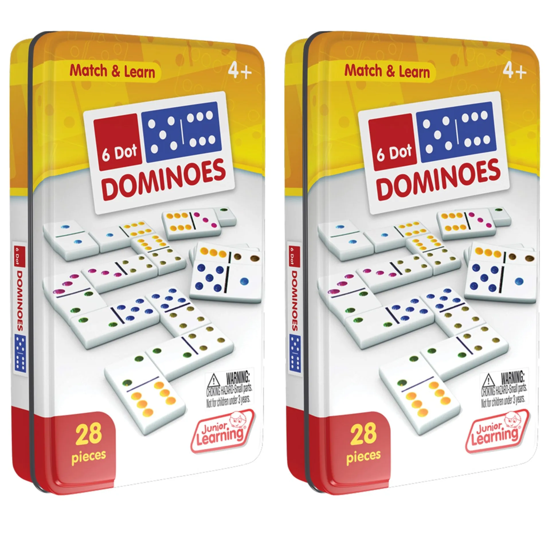 Junior Learning Double Fun Dot Dominoes - Educational Counting Game