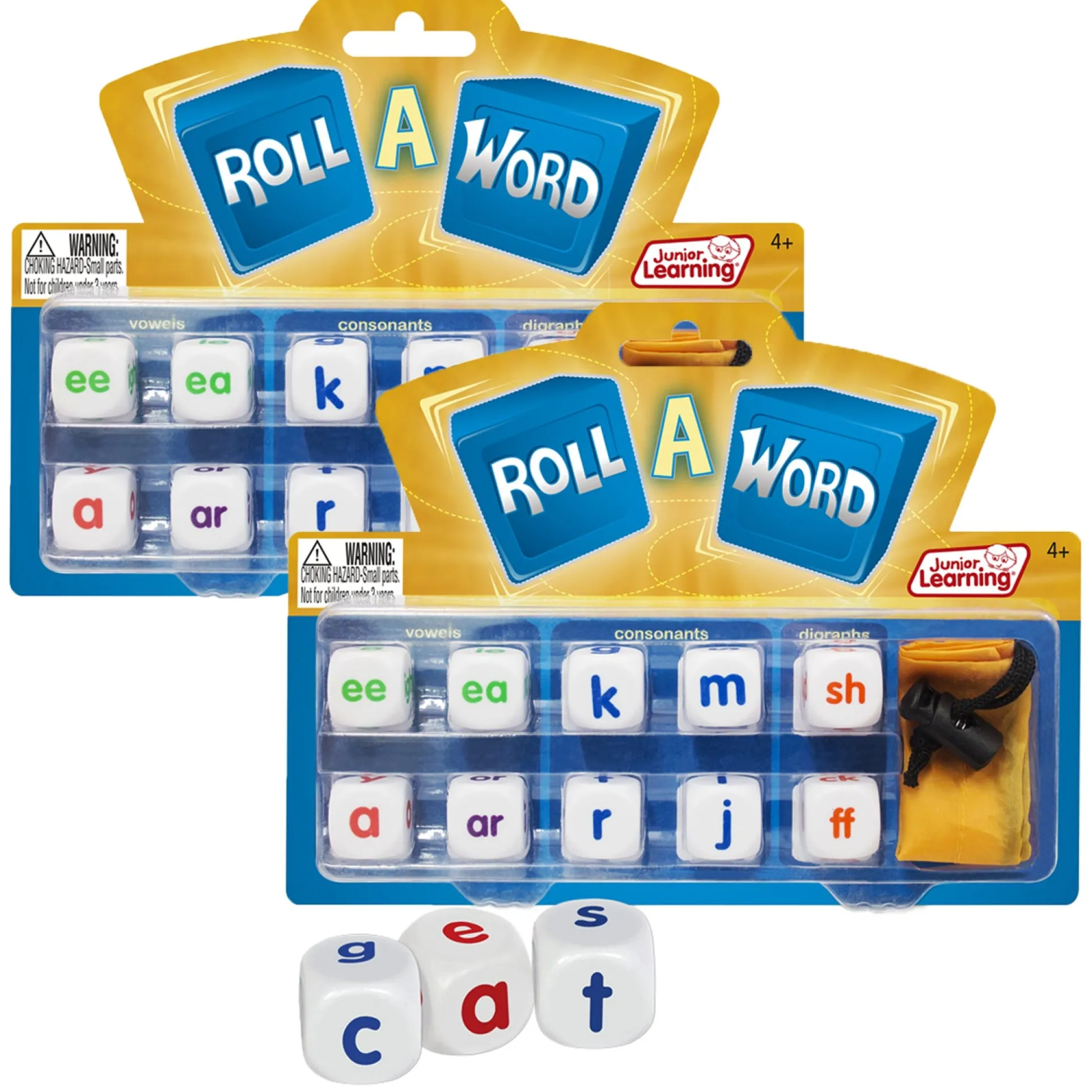 Junior Learning Roll A Word Dice Game - Colorful Educational Toy for Kids