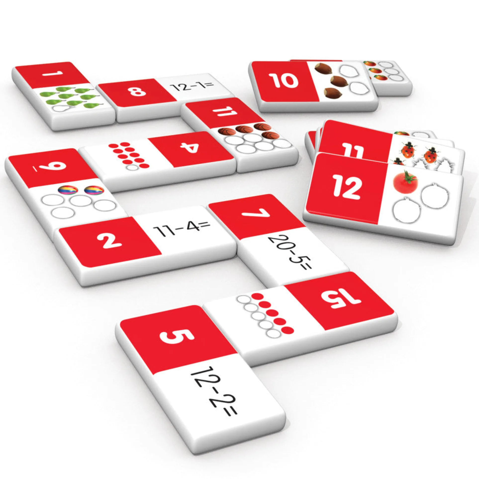 Junior Learning Subtraction Dominoes Game - Educational Math Matching Set