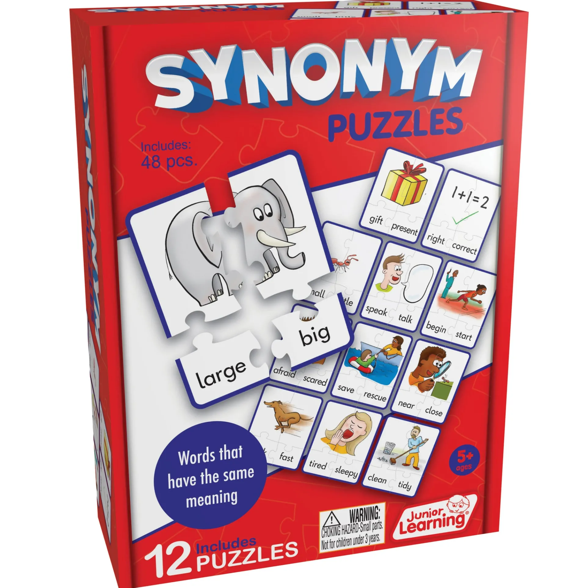 Junior Learning Synonym Puzzles - Educational Jigsaw Set - Multicolored