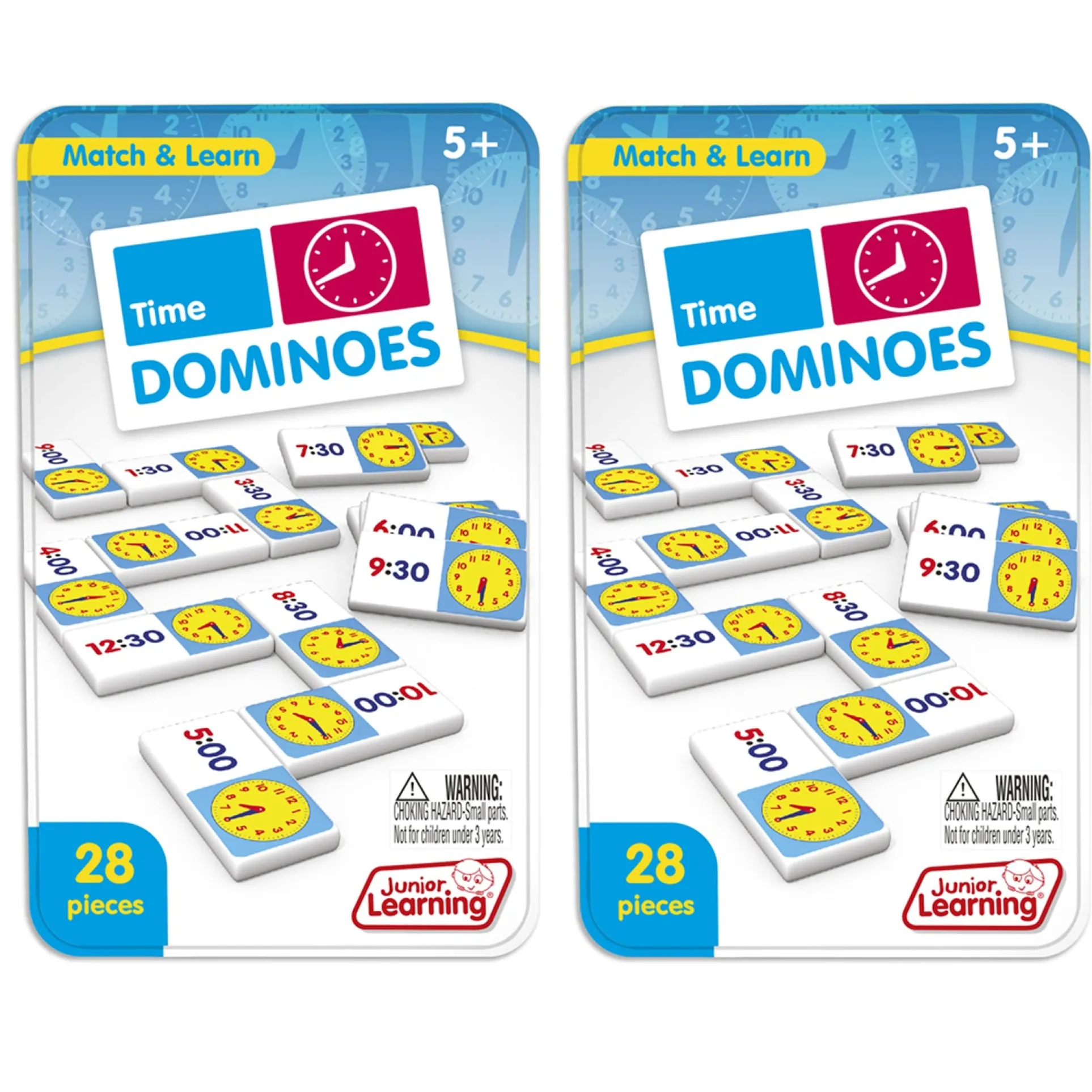 Junior Learning Time Dominoes Educational Game - 2 Sets