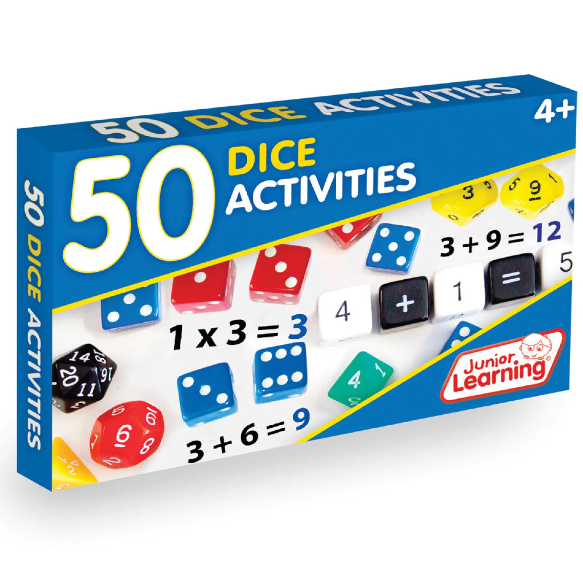 Junior Learning 50 Dice Activities - Educational Math Game for Ages 5-6