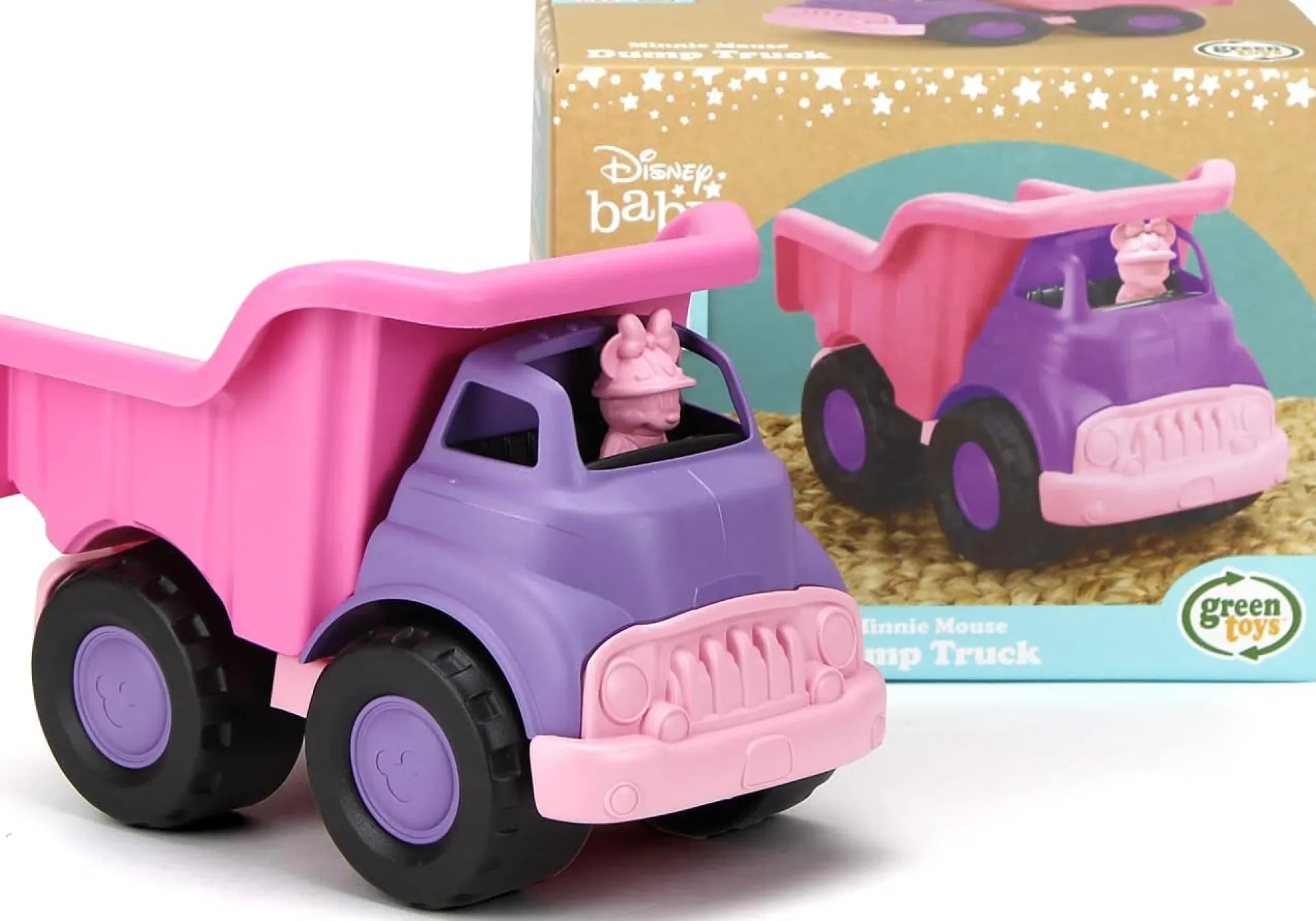Green Toys Disney Minnie Mouse Eco-Friendly Dump Truck, Pink
