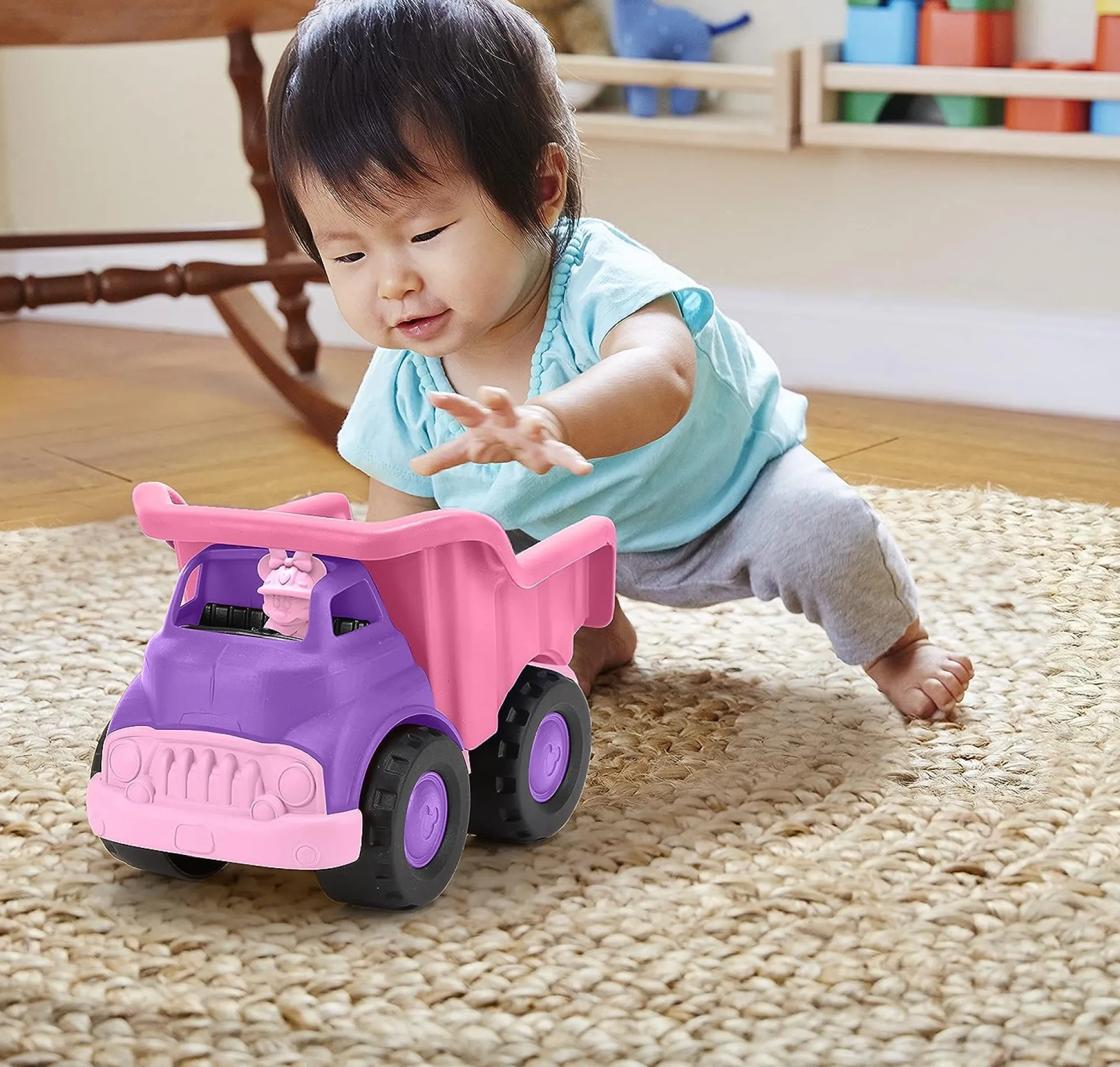 Green Toys Disney Minnie Mouse Eco-Friendly Dump Truck, Pink