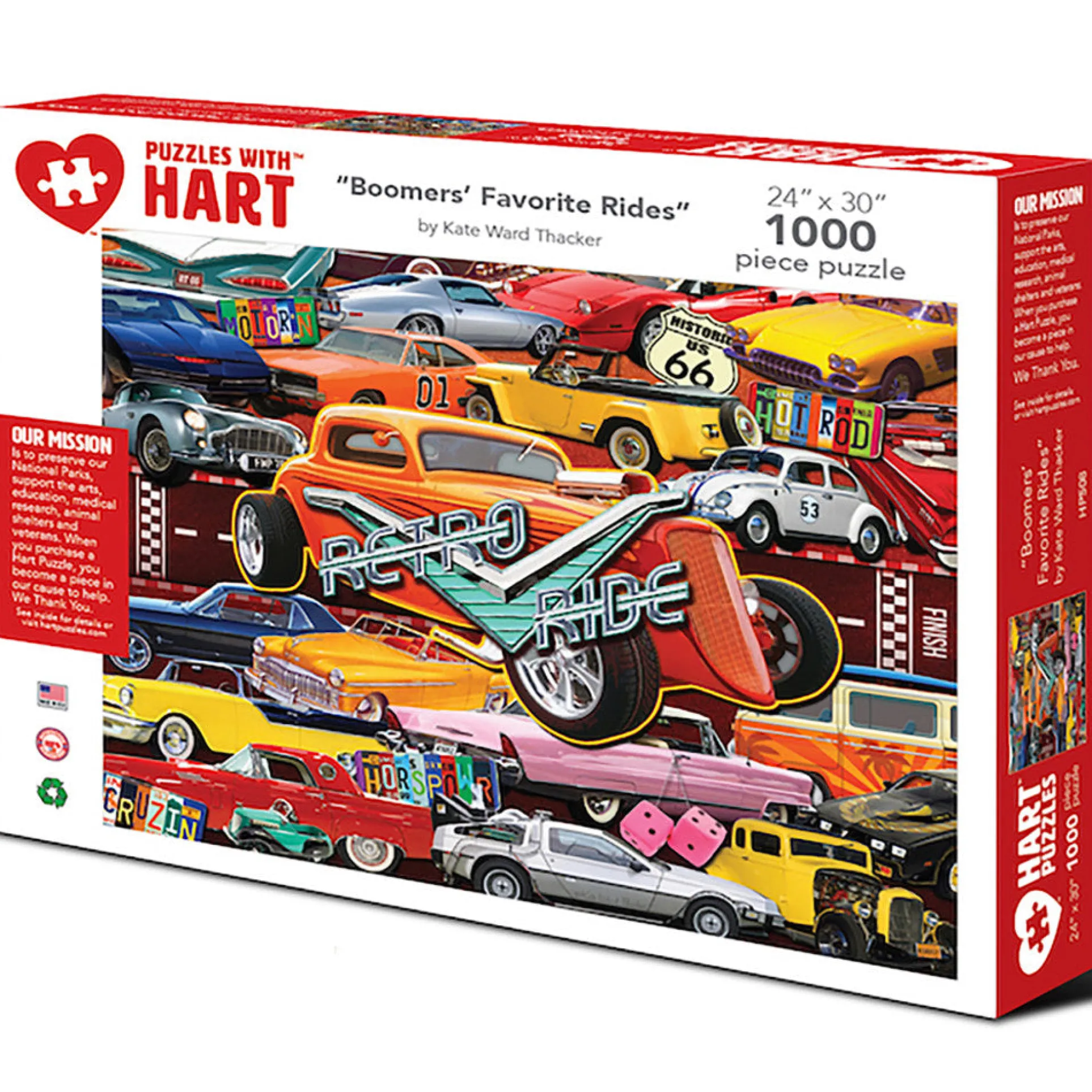 Kate Ward Thacker Boomer's Favorite Rides Jigsaw Puzzle - 1000 pc