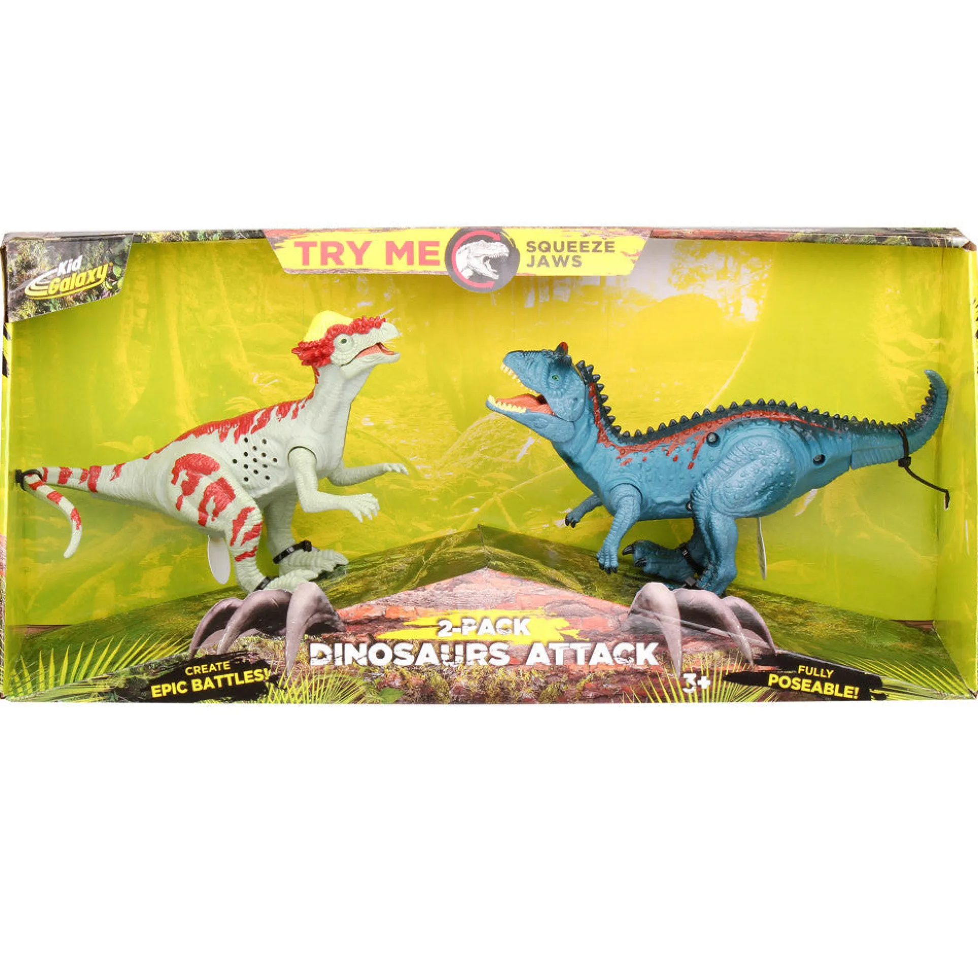 Kid Galaxy Dinosaur Attack Figures: Pachycephalosaurs & Carnosaurs