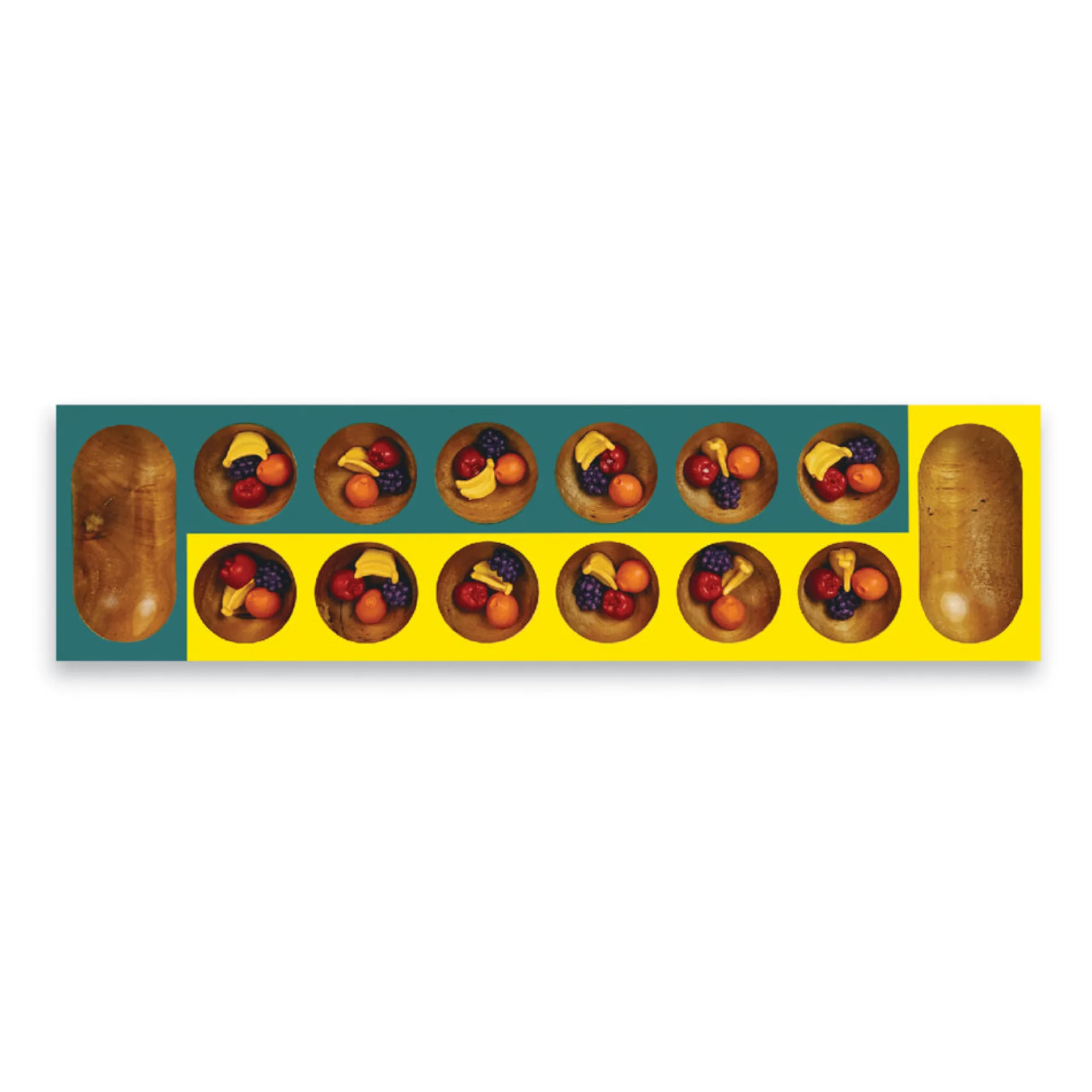 Kid-Cala Colorful Wooden Mancala Board Game for Kids